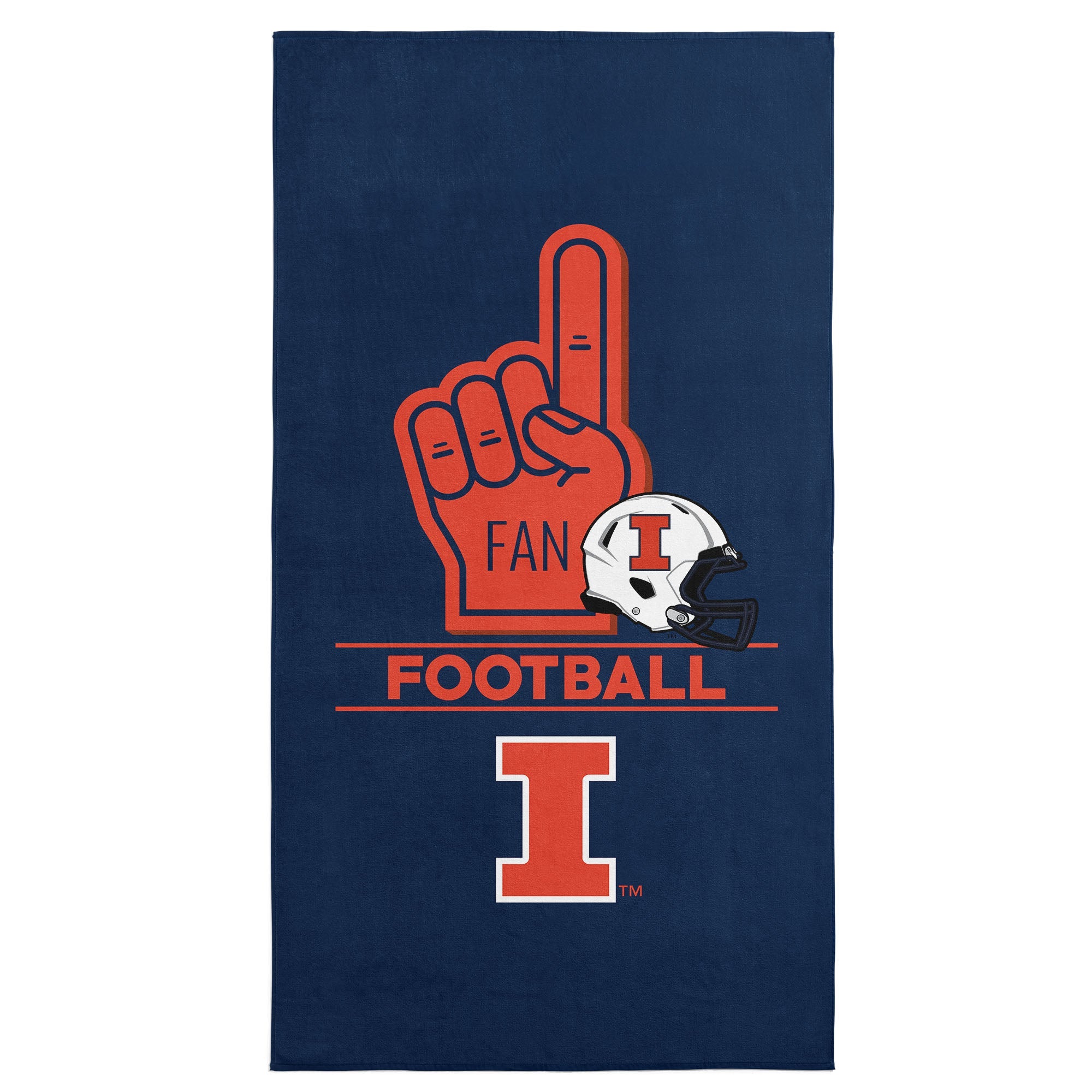 NCAA Illinois Fighting Illini Number 1 Fan Beach Towel 30x60 Inches