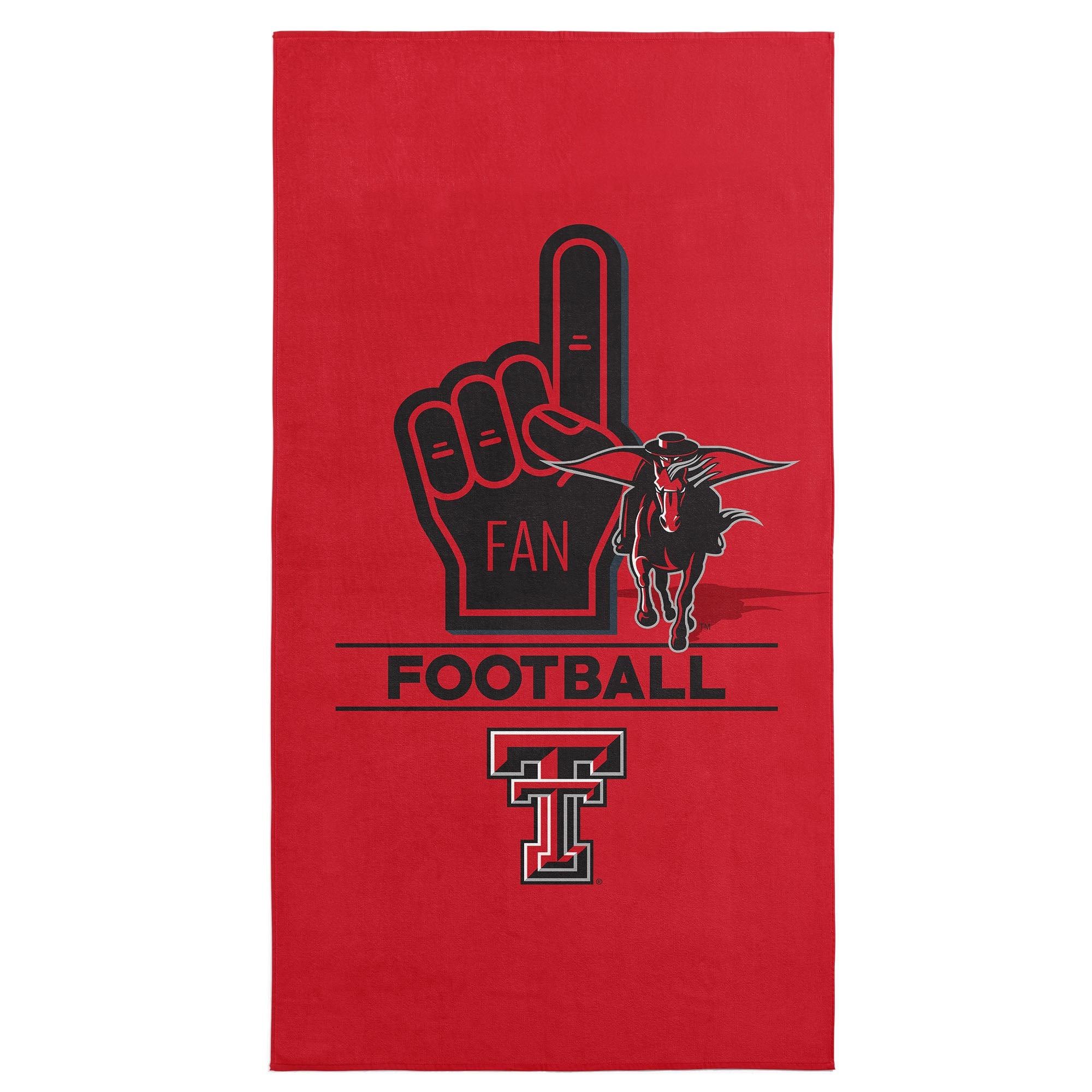 NCAA Texas Tech Red Raiders Number 1 Fan Beach Towel 30x60 Inches