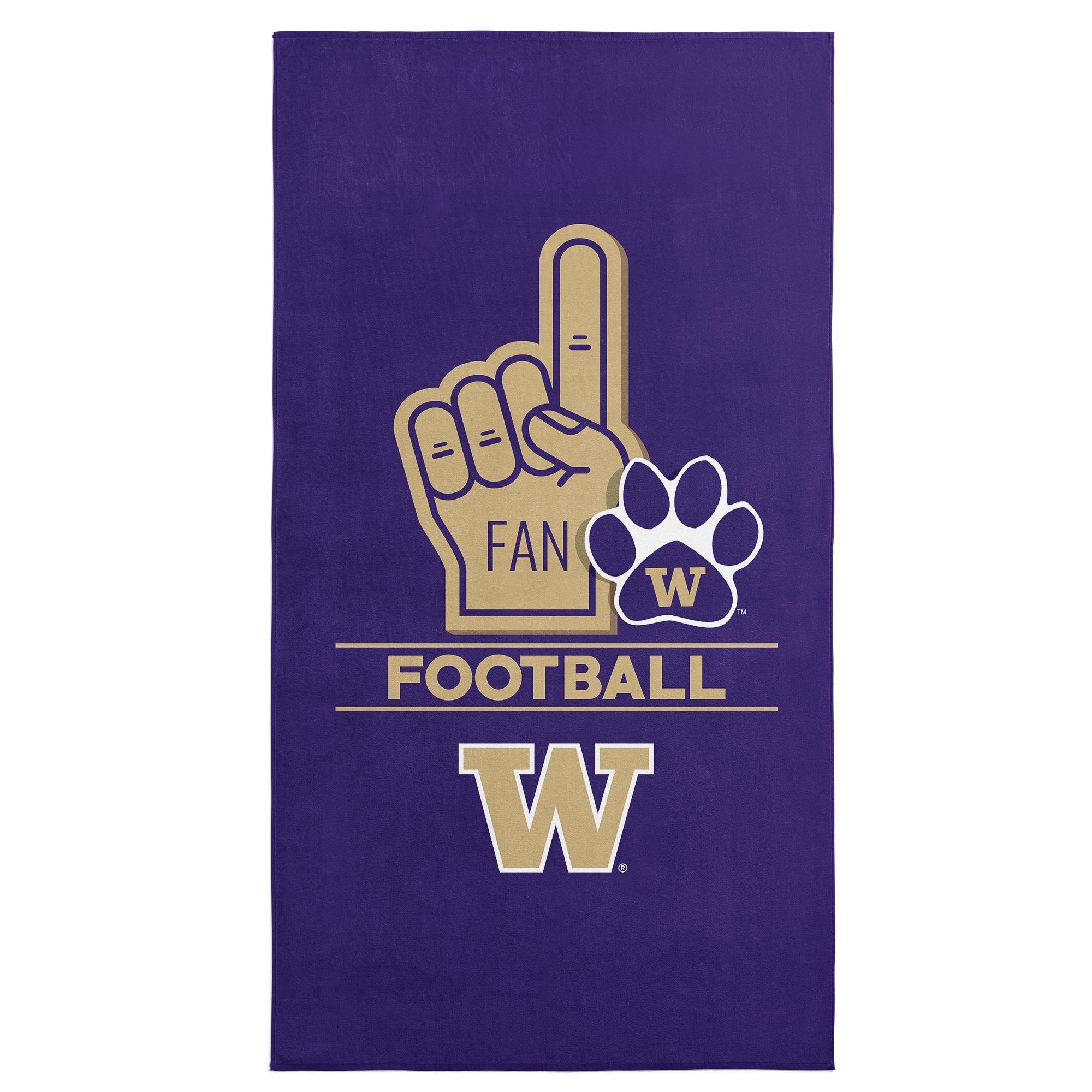 NCAA Washington Huskies Number 1 Fan Beach Towel 30x60 Inches