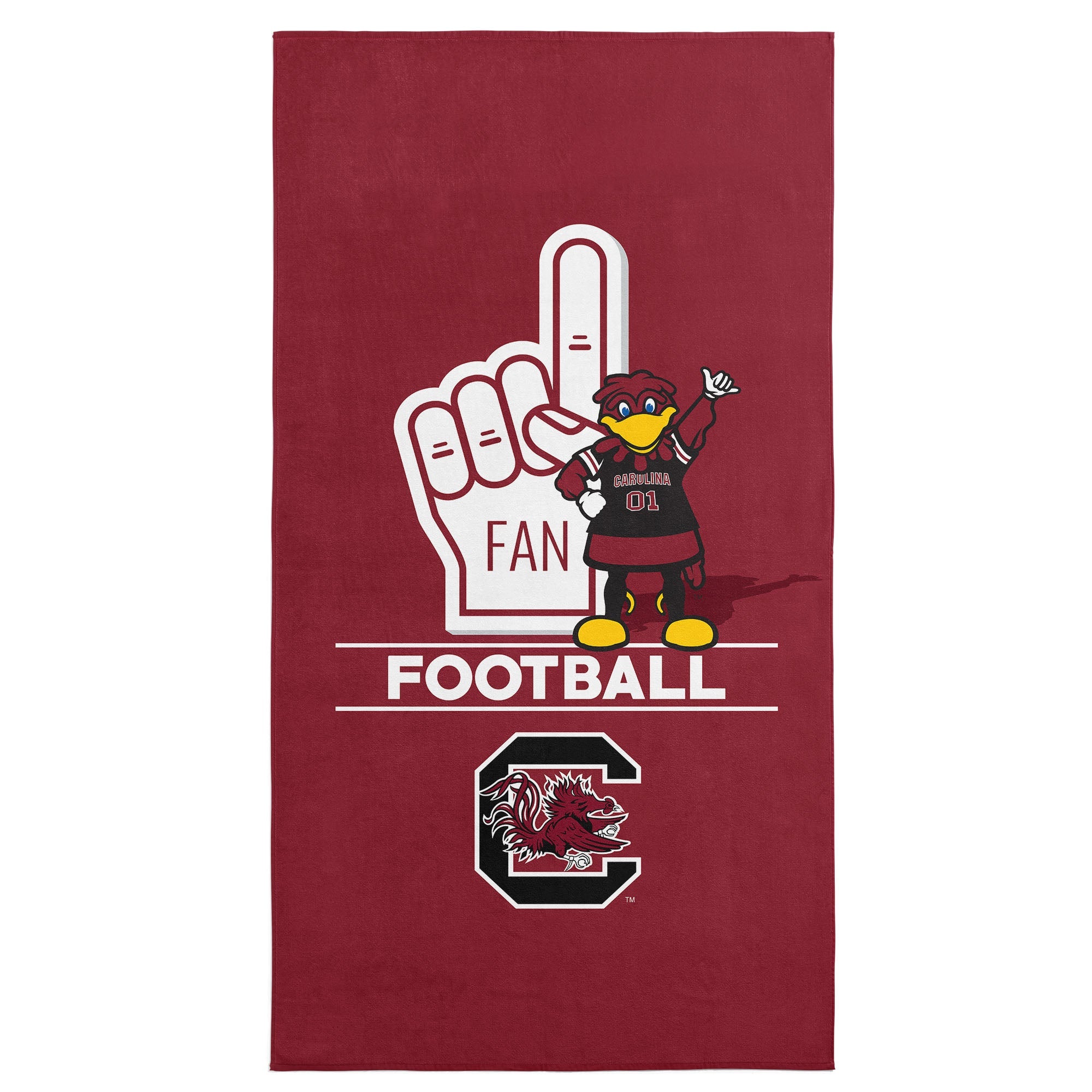 NCAA South Carolina Gamecocks Number 1 Fan Beach Towel 30x60 Inches