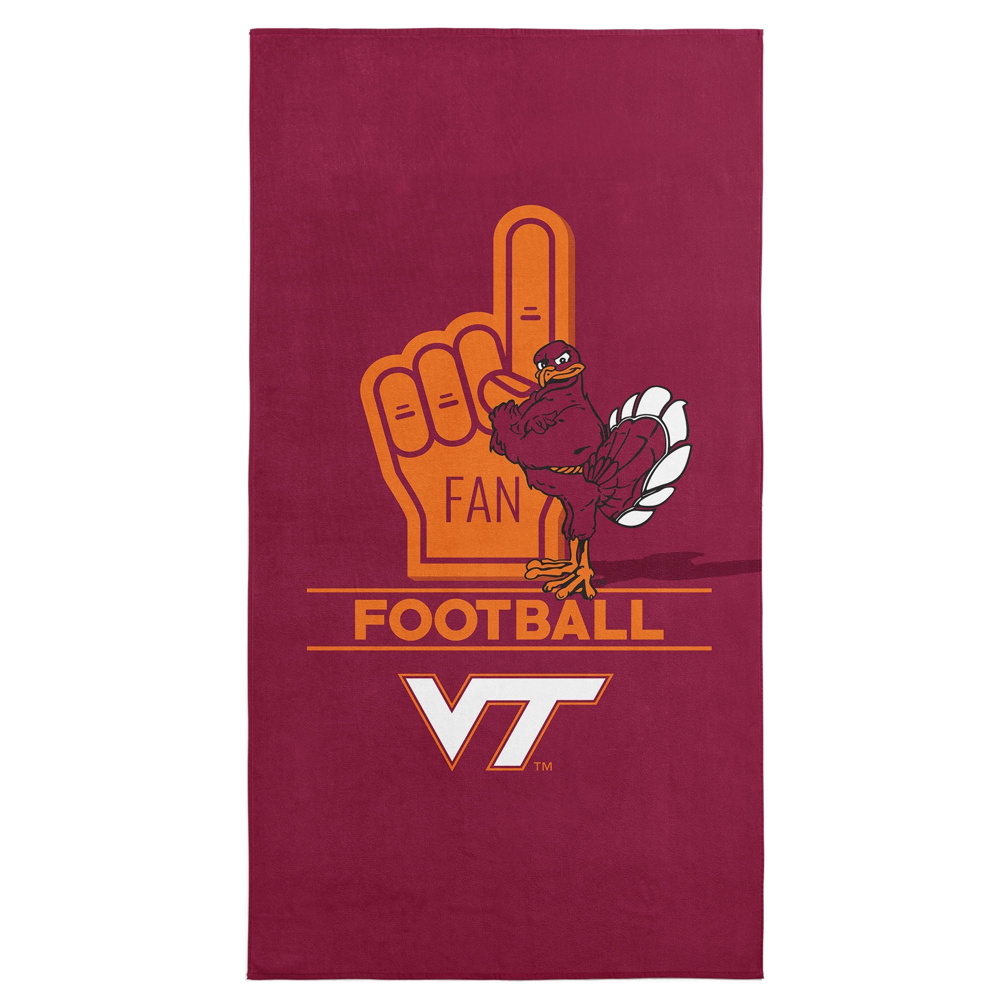 NCAA Virginia Tech Hokies Number 1 Fan Beach Towel 30x60 Inches
