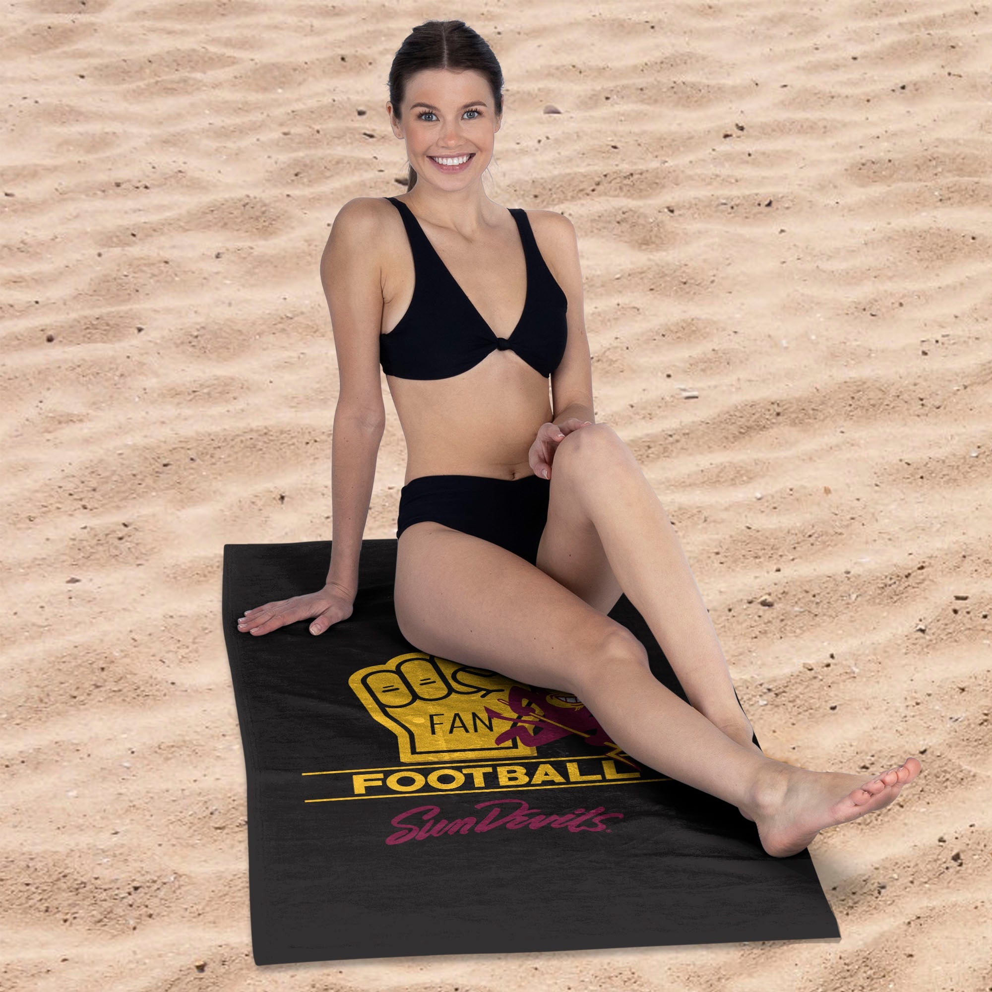 NCAA Arizona State Sun Devils Number 1 Fan Beach Towel 30x60 Inches