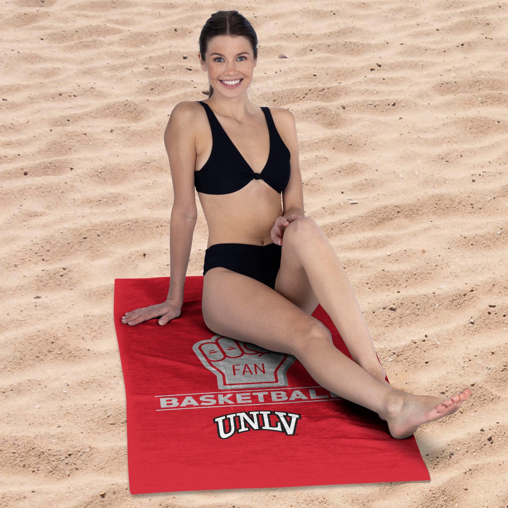 NCAA UNLV Rebels Number 1 Fan Beach Towel 30x60 Inches