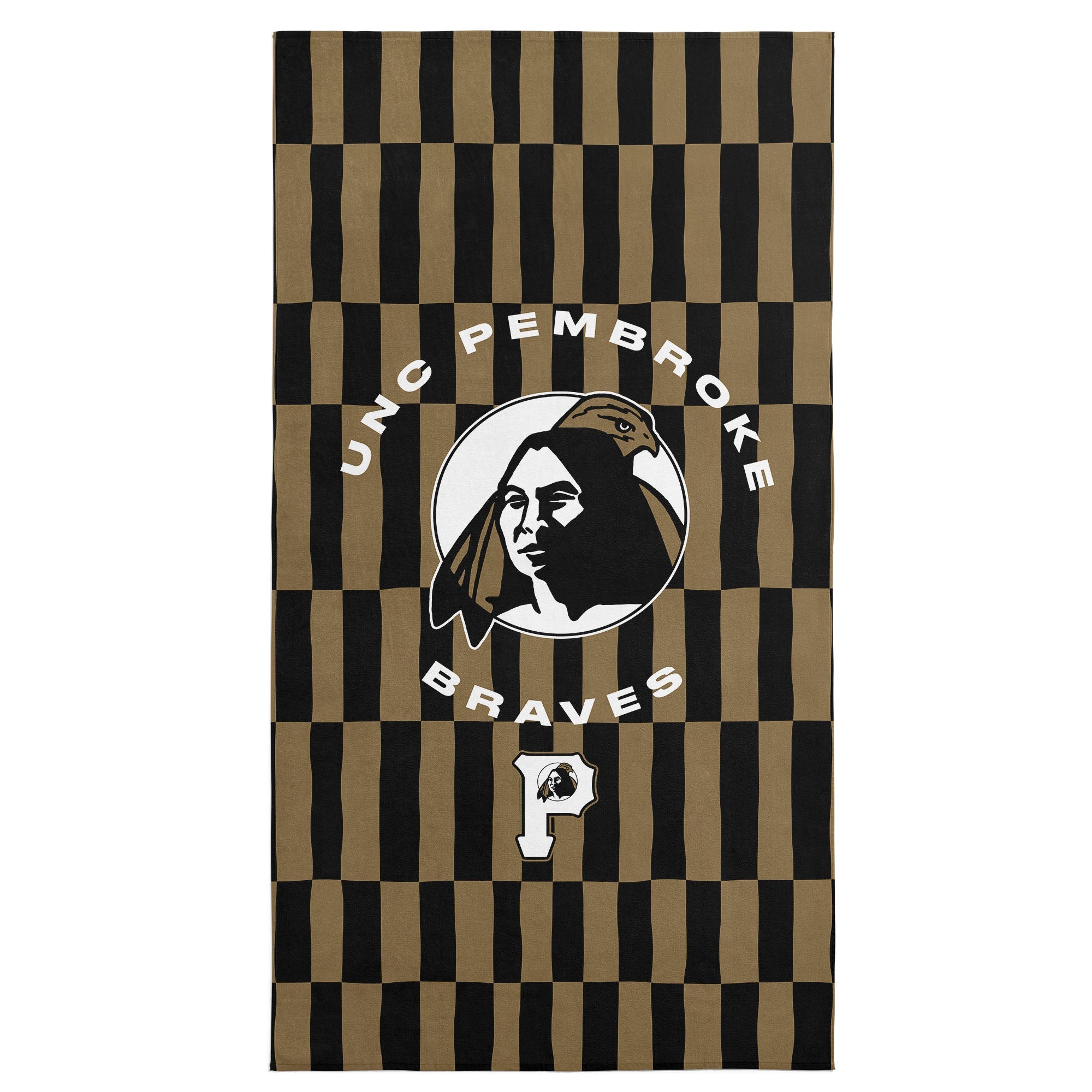 UNC Pembroke Braves Beach Towel 30x60 Inches