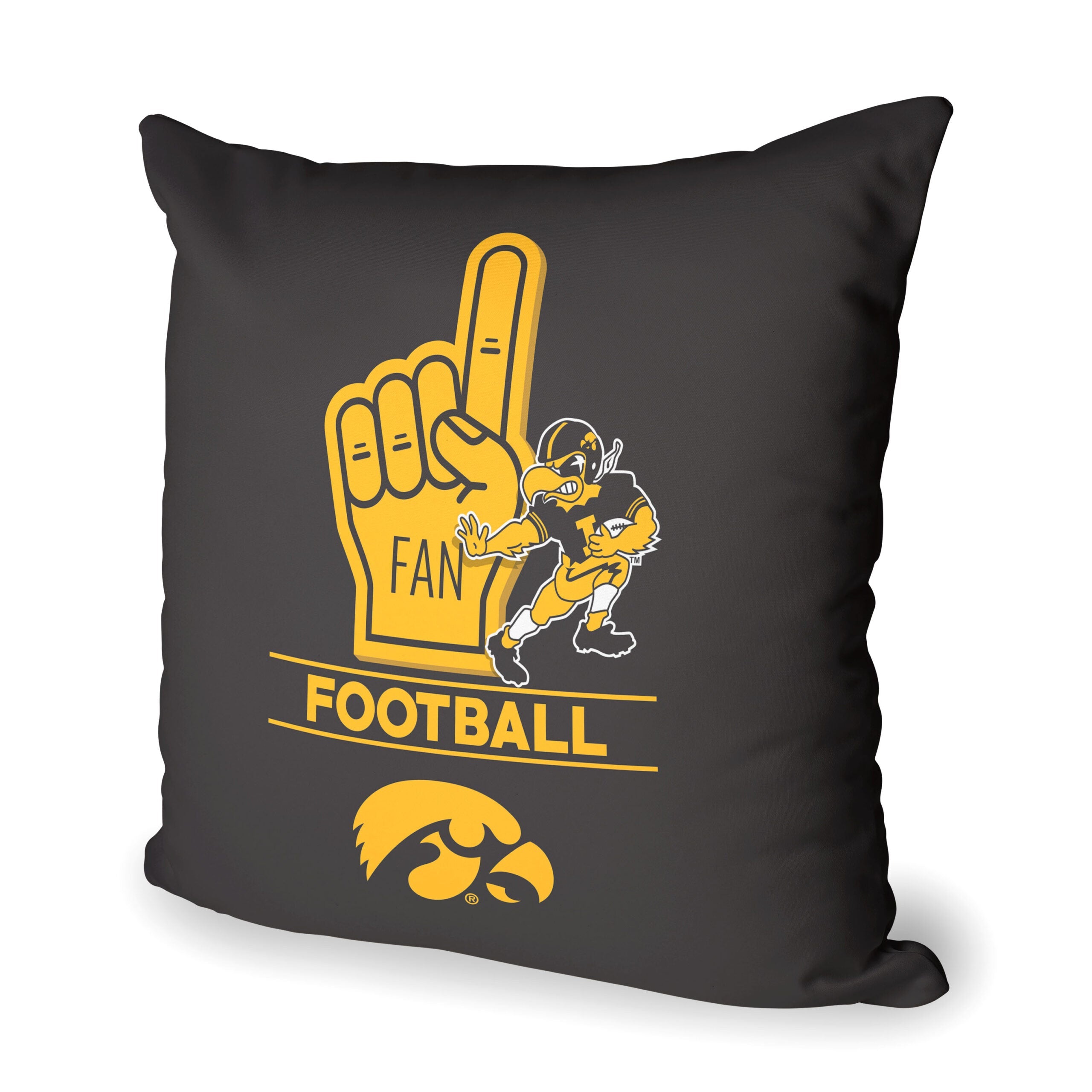 NCAA Iowa Hawkeyes Number 1 Fan Throw Pillow 18x18