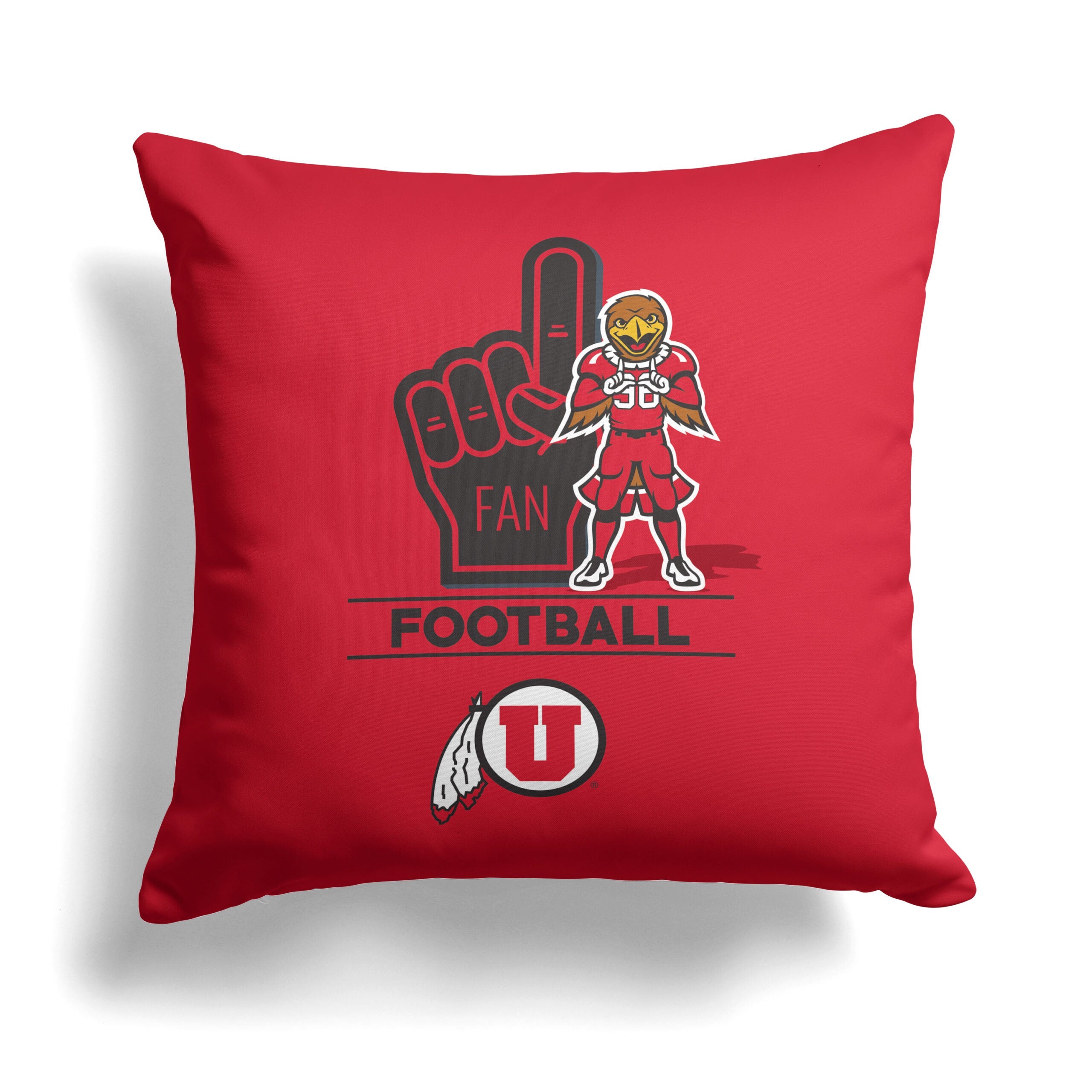 NCAA Utah Utes Number 1 Fan Throw Pillow 18x18