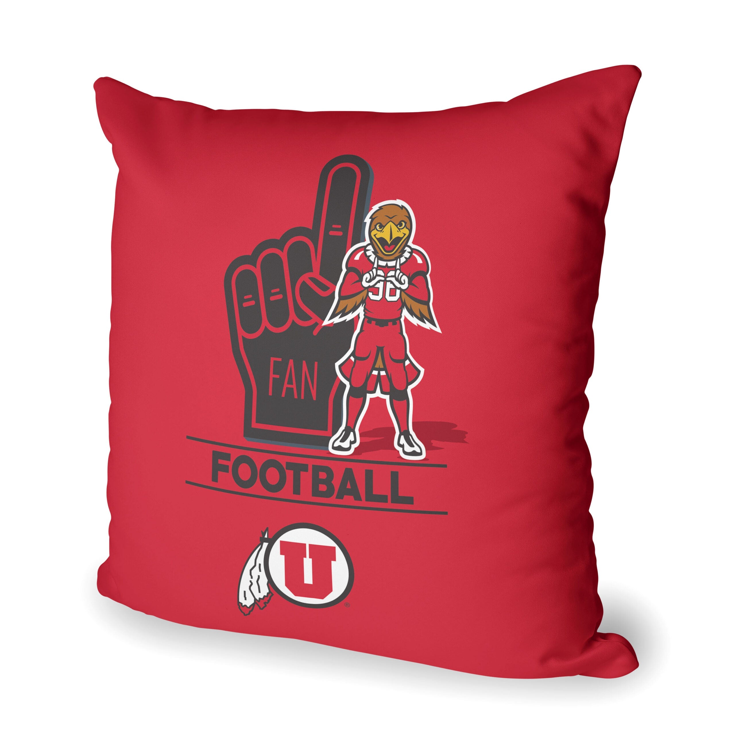 NCAA Utah Utes Number 1 Fan Throw Pillow 18x18