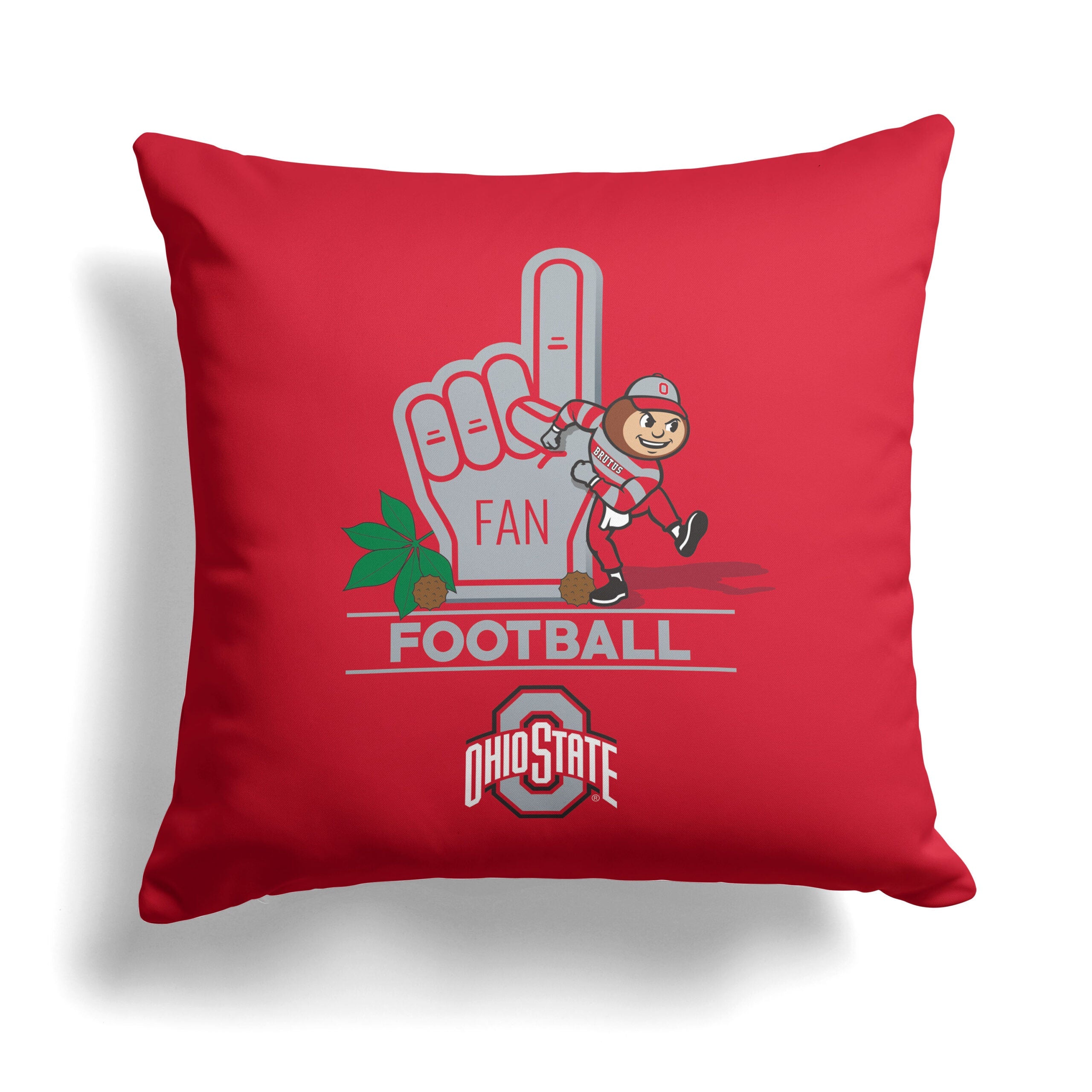 NCAA Ohio State Buckeyes Number 1 Fan Throw Pillow 18x18
