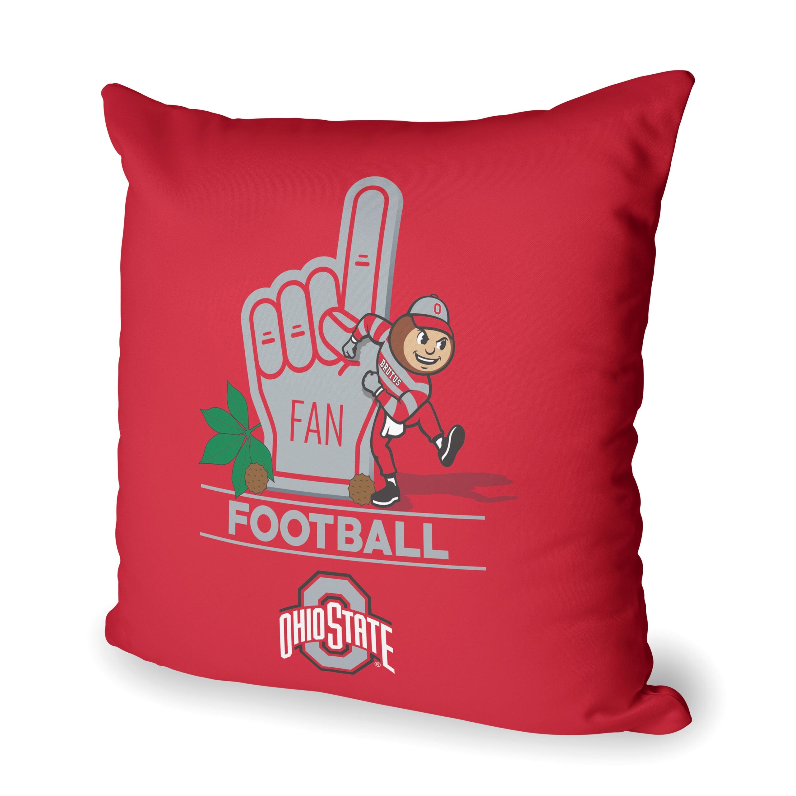 NCAA Ohio State Buckeyes Number 1 Fan Throw Pillow 18x18