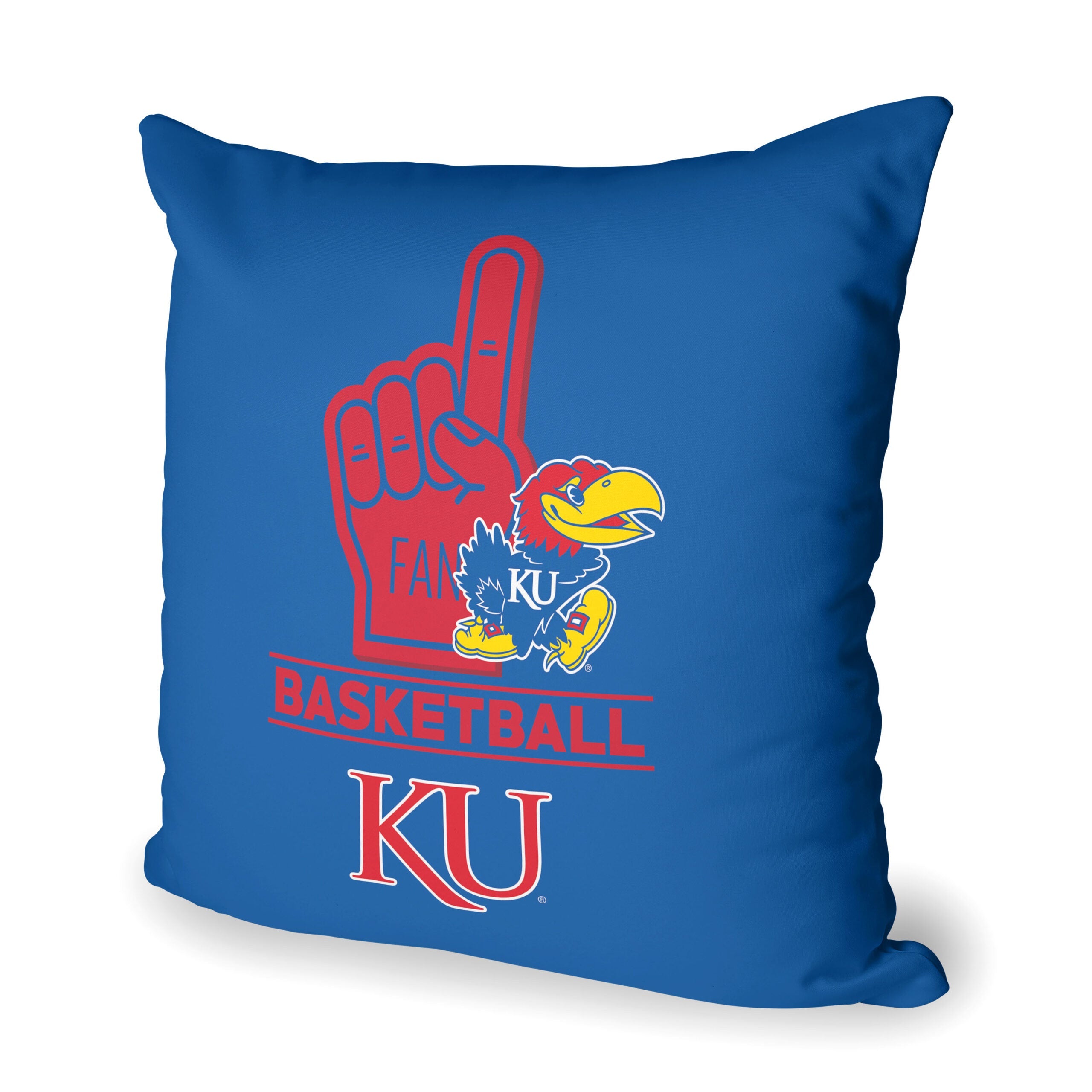NCAA Kansas Jayhawks Number 1 Fan Throw Pillow 18x18