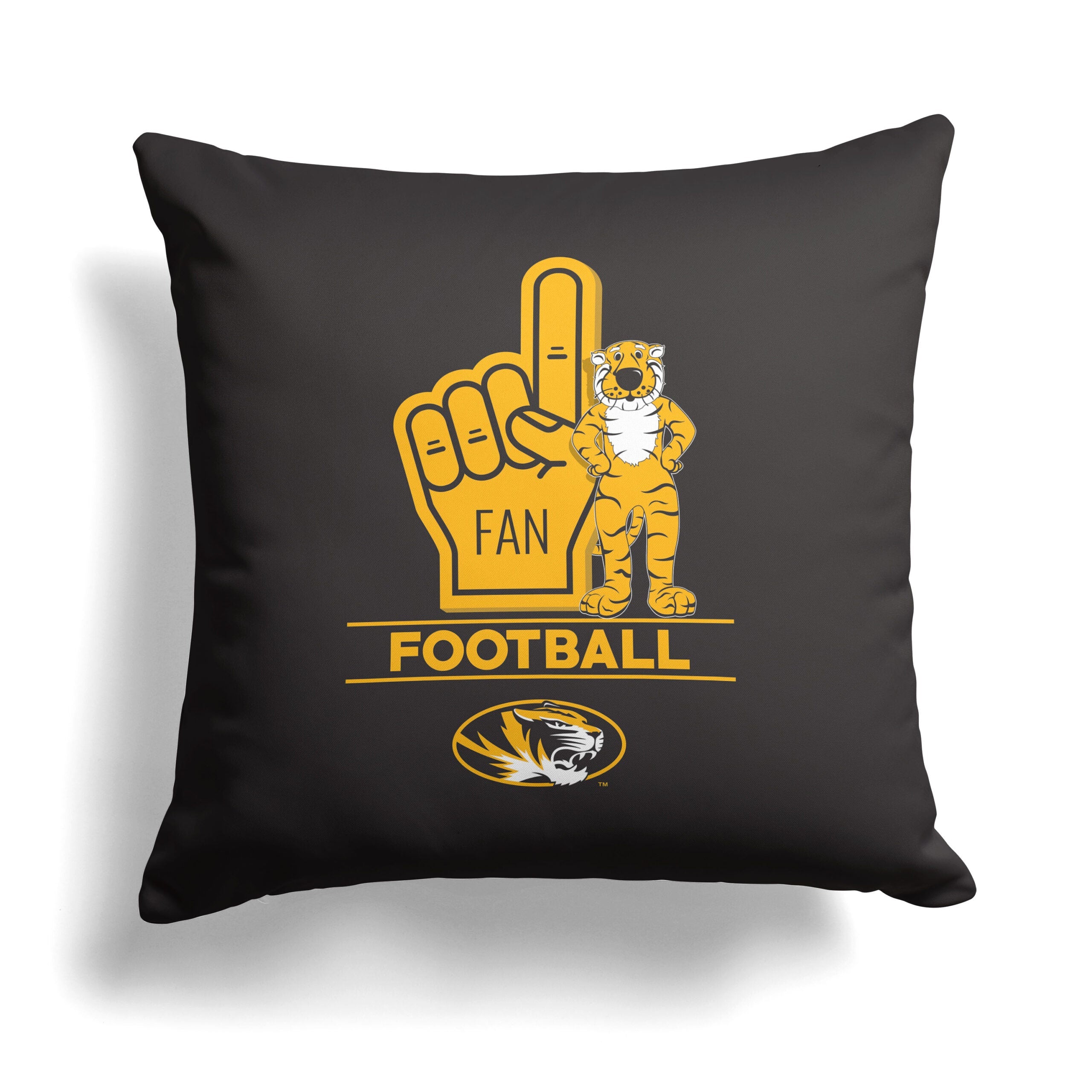 NCAA Missouri Tigers Number 1 Fan Throw Pillow 18x18