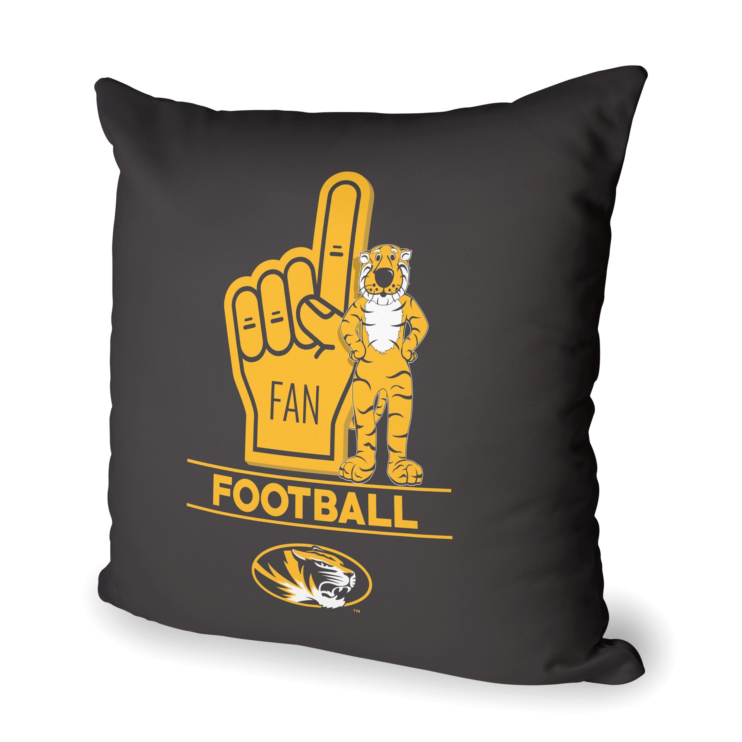 NCAA Missouri Tigers Number 1 Fan Throw Pillow 18x18