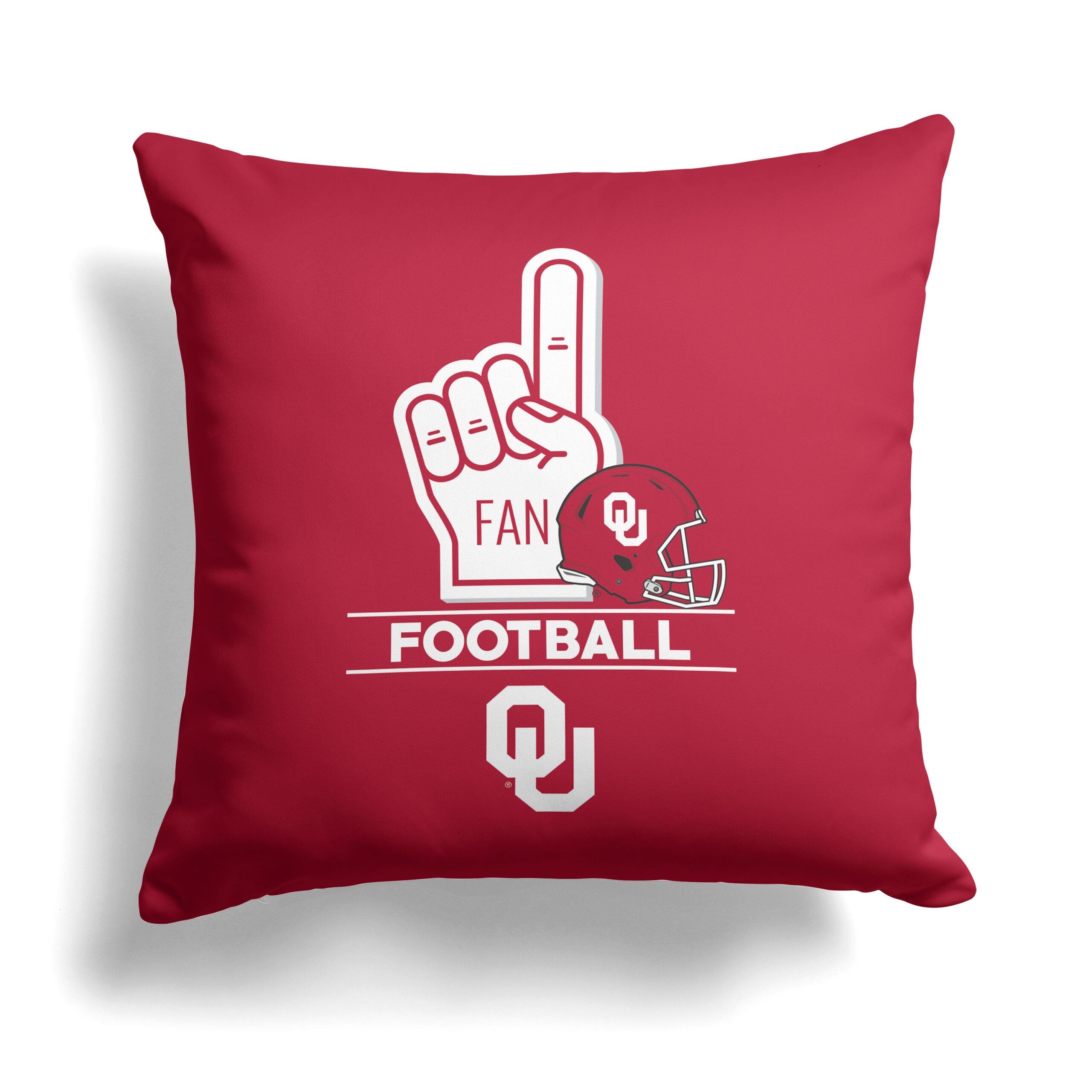 NCAA Oklahoma Sooners Number 1 Fan Throw Pillow 18x18