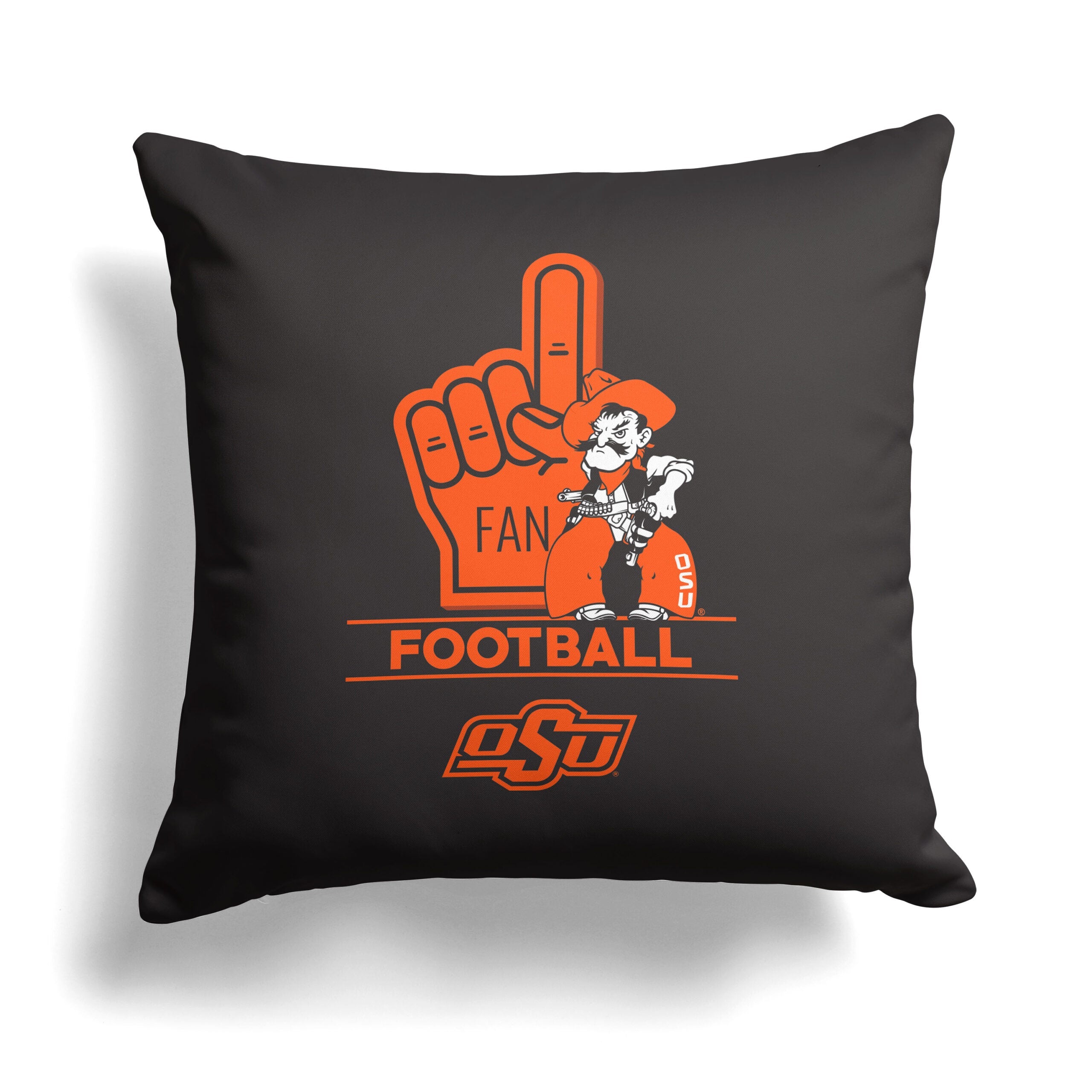 NCAA Oklahoma State Cowboys Number 1 Fan Throw Pillow 18x18