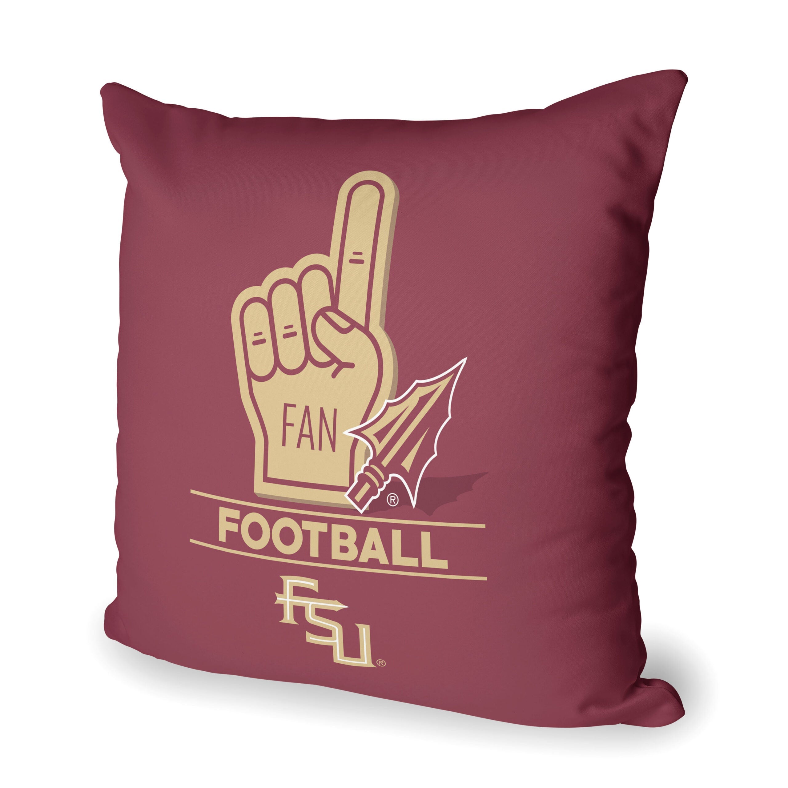 NCAA Florida State Seminoles Number 1 Fan Throw Pillow 18x18