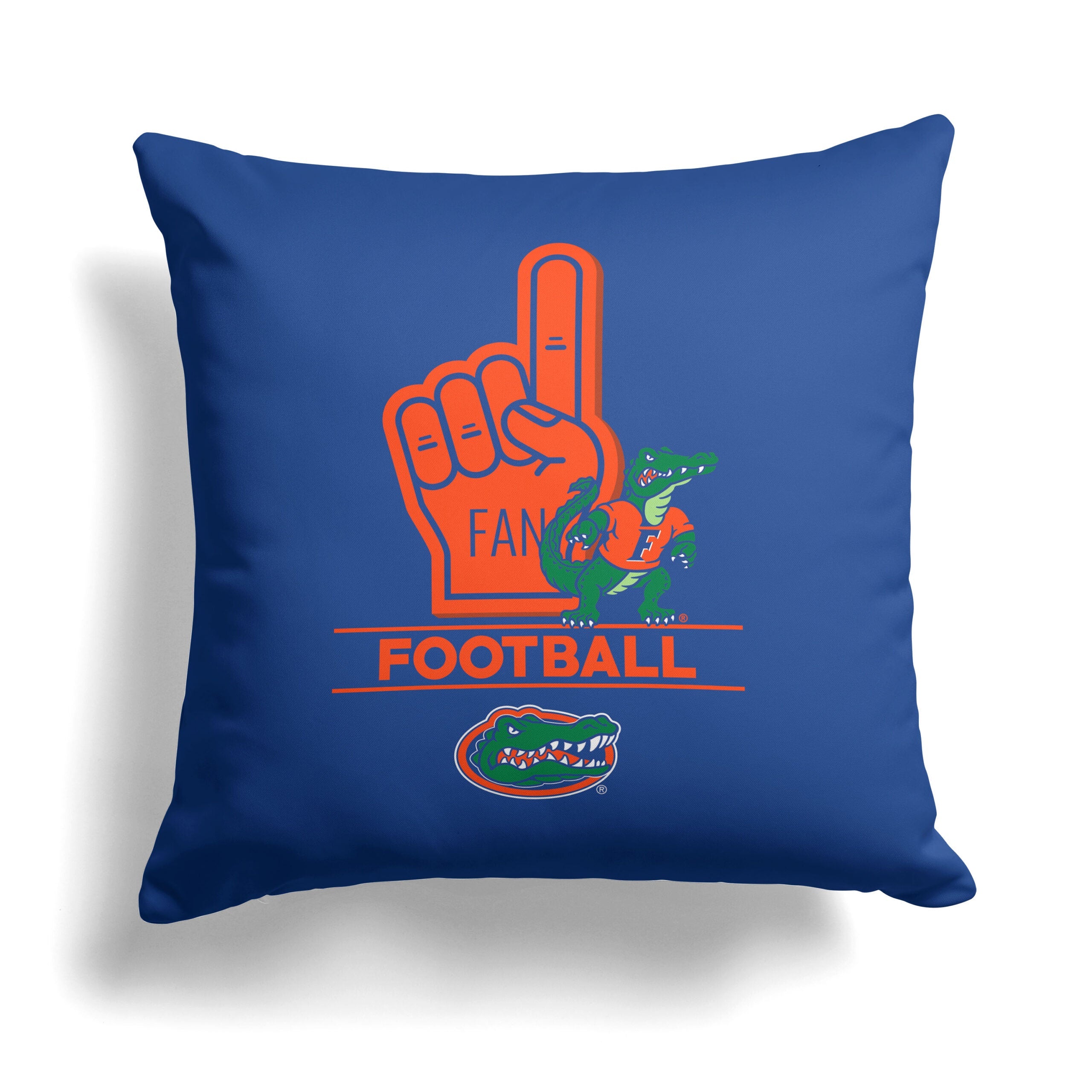 NCAA Florida Gators Number 1 Fan Throw Pillow 18x18