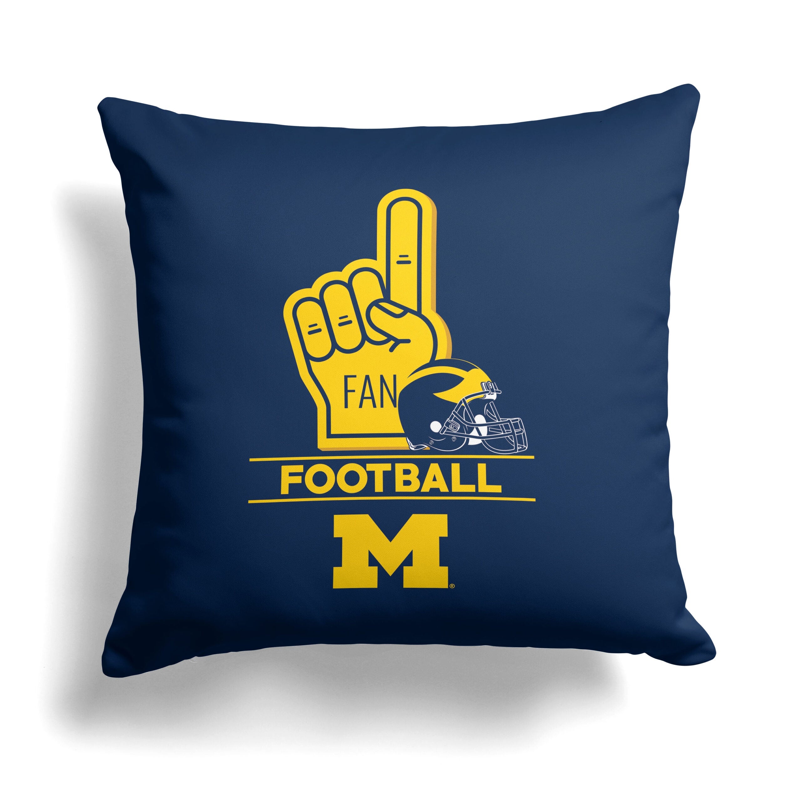 NCAA Michigan Wolverines Number 1 Fan Throw Pillow 18x18