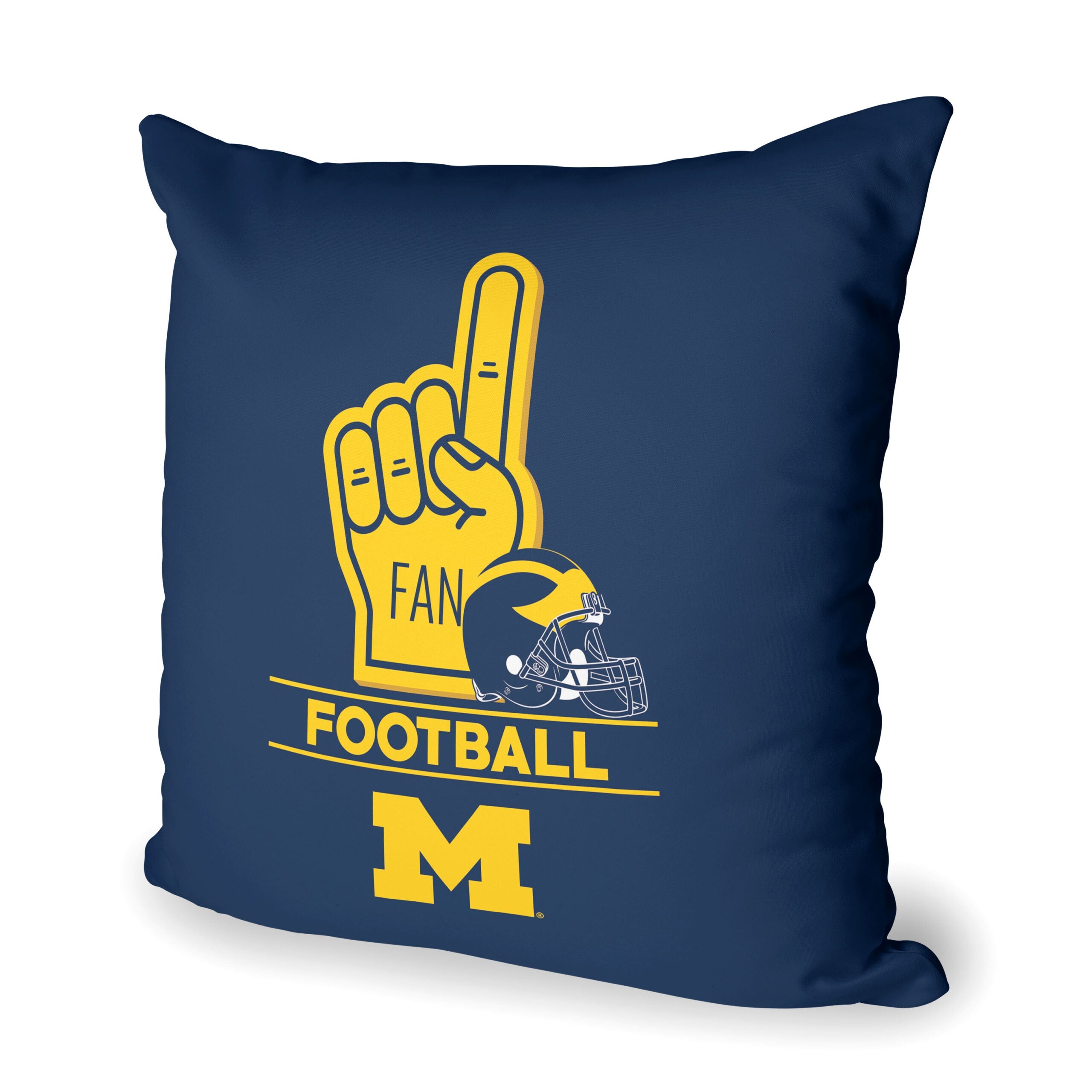 NCAA Michigan Wolverines Number 1 Fan Throw Pillow 18x18