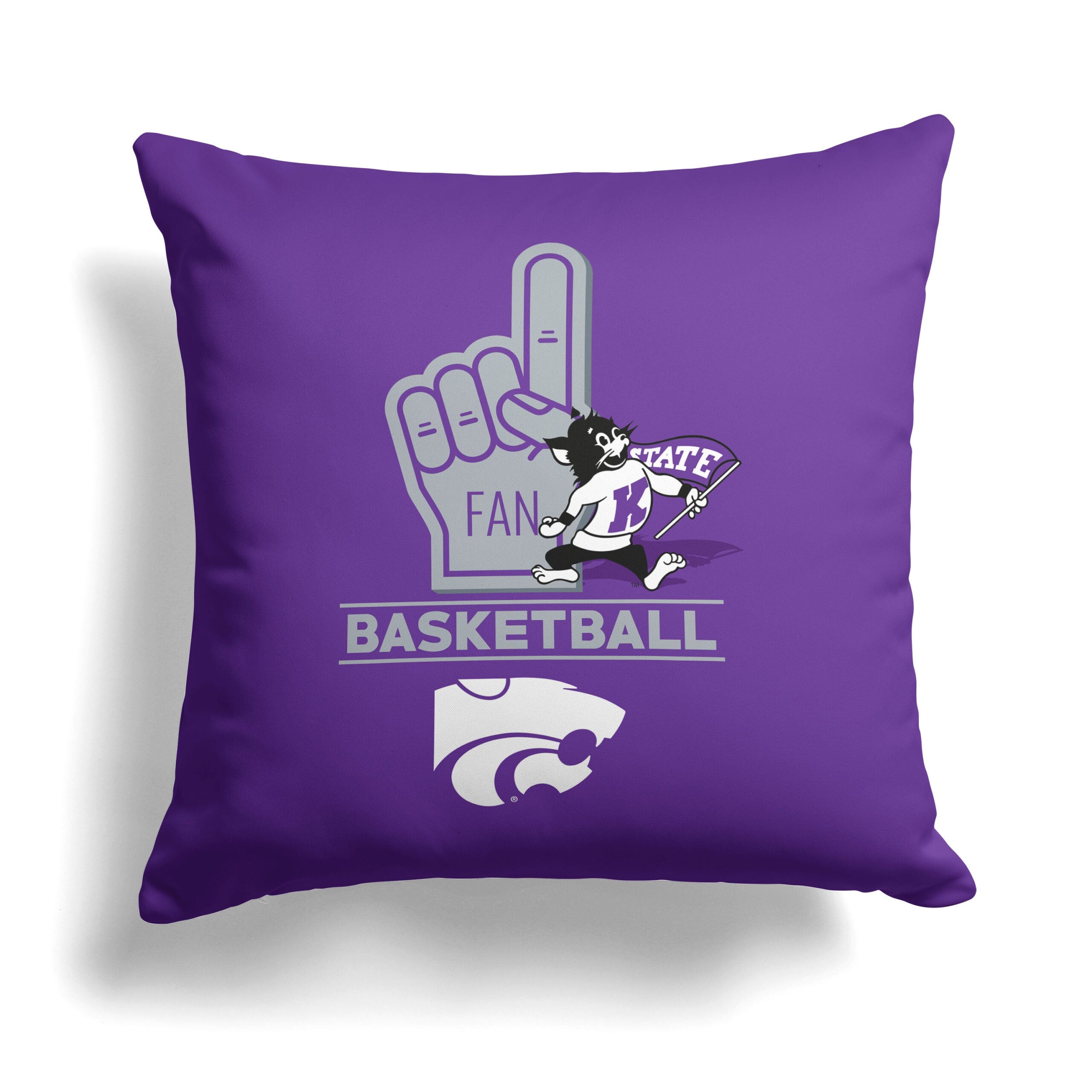 NCAA Kansas State Wildcats Number 1 Fan Throw Pillow 18x18
