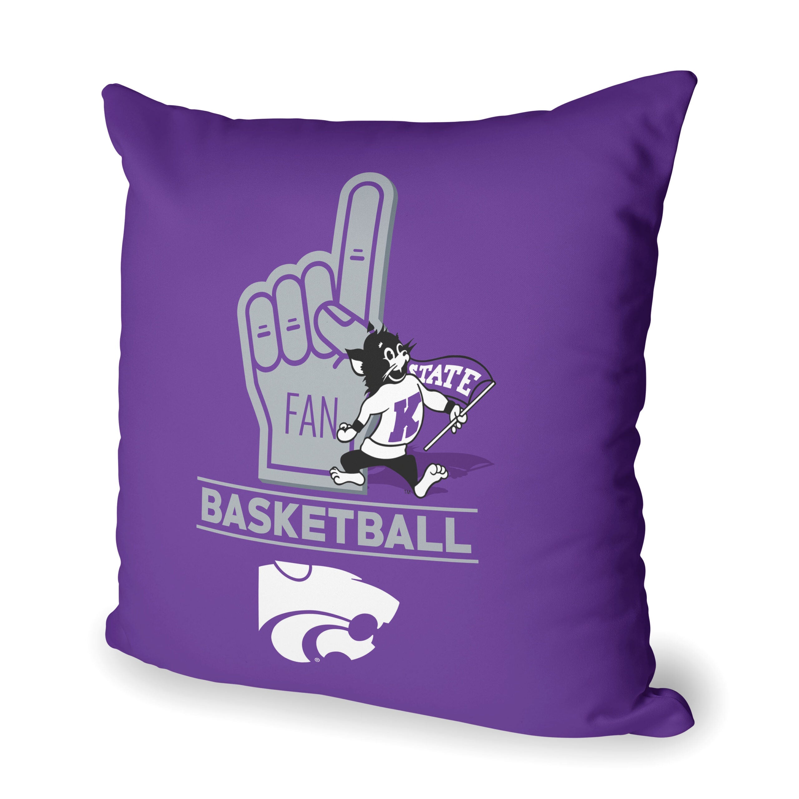 NCAA Kansas State Wildcats Number 1 Fan Throw Pillow 18x18