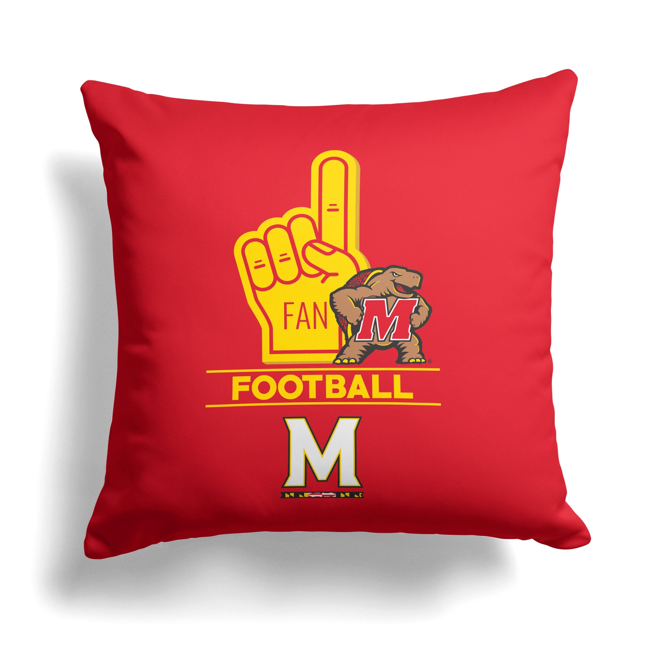 NCAA Maryland Terrapins Number 1 Fan Throw Pillow 18x18
