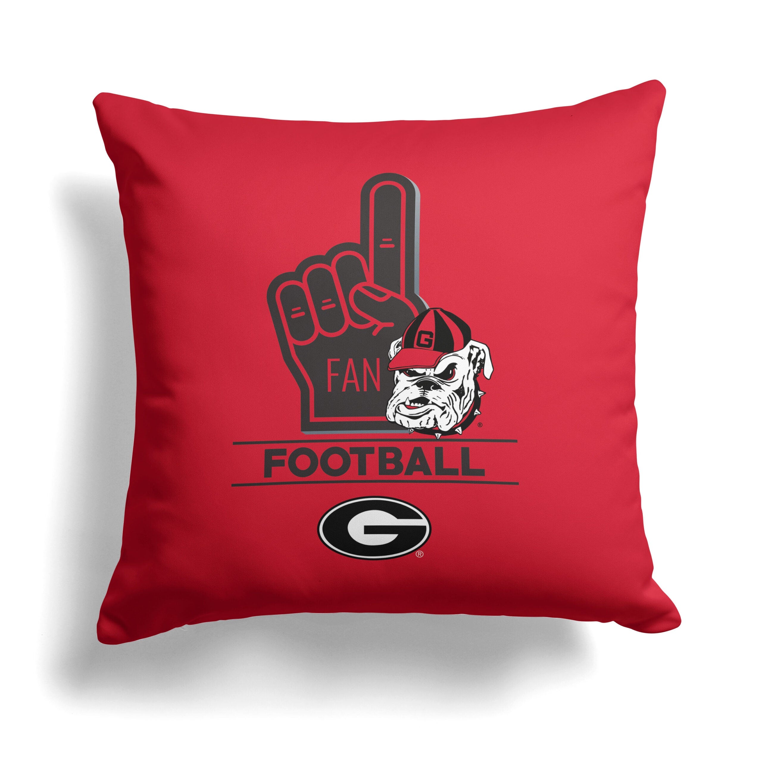 NCAA Georgia Bulldogs Number 1 Fan Throw Pillow 18x18