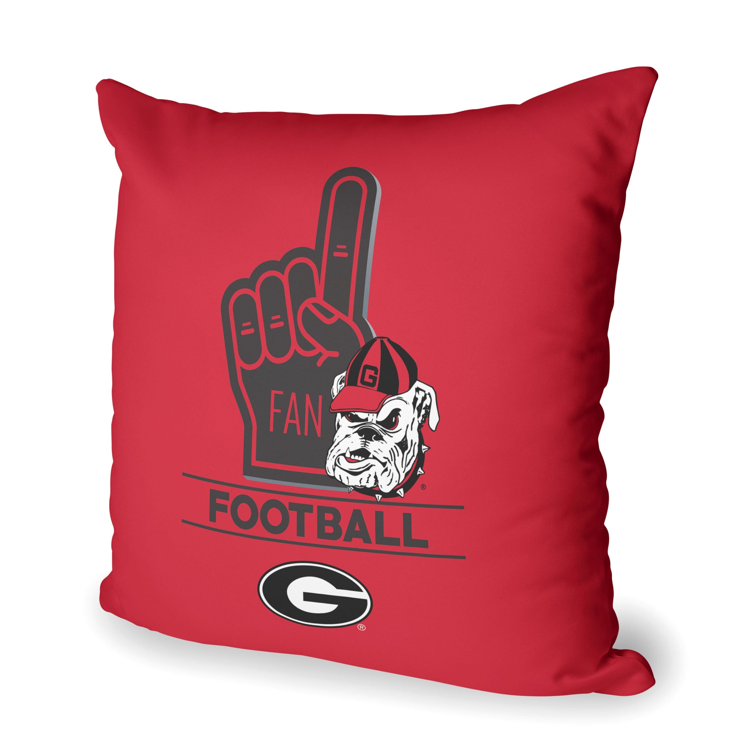 NCAA Georgia Bulldogs Number 1 Fan Throw Pillow 18x18