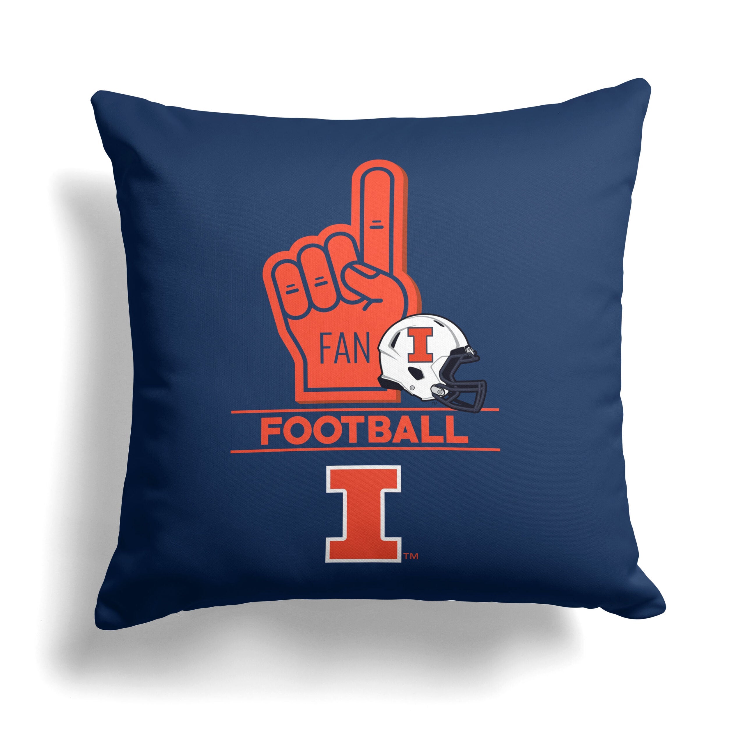 NCAA Illinois Fighting Illini Number 1 Fan Throw Pillow 18x18