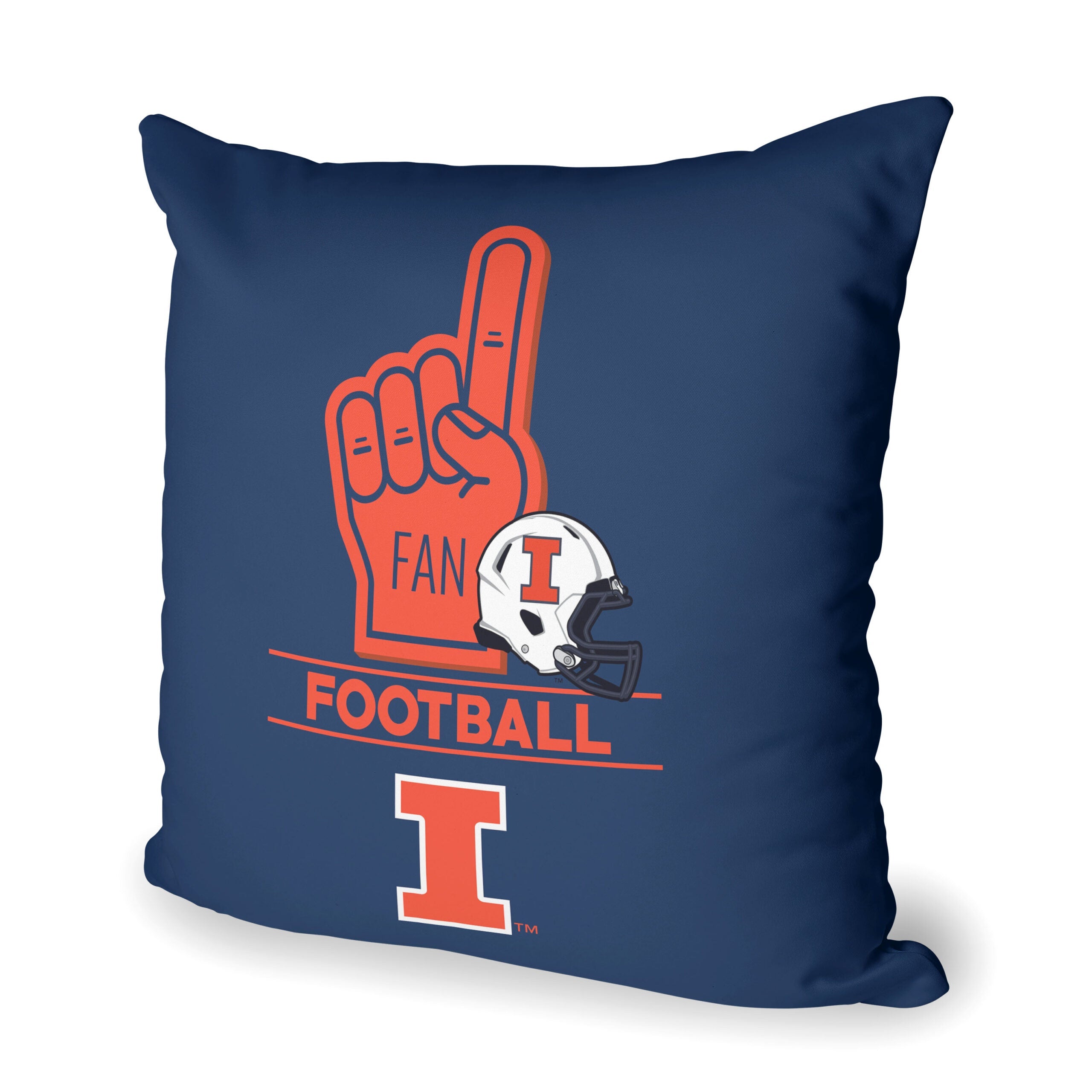 NCAA Illinois Fighting Illini Number 1 Fan Throw Pillow 18x18