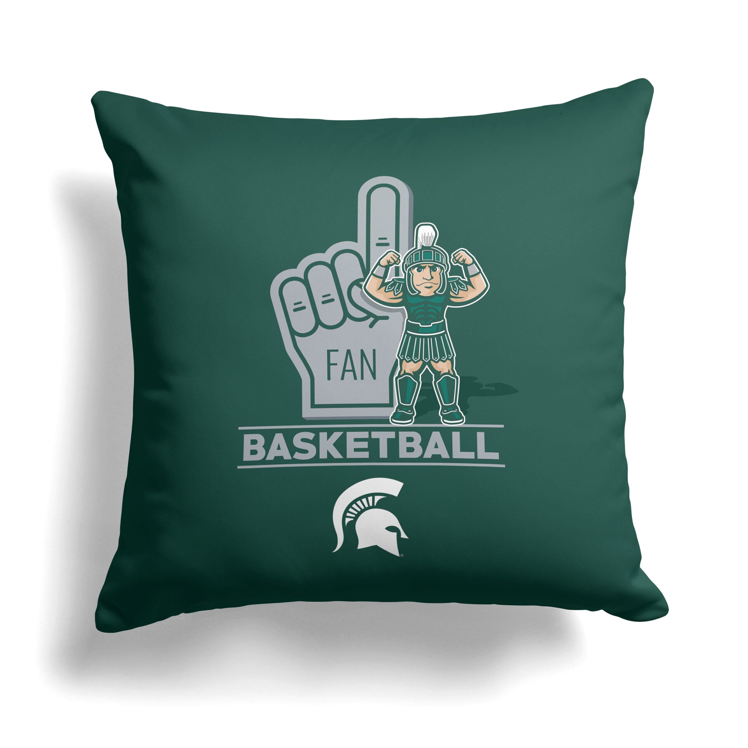 NCAA Michigan State Spartans Number 1 Fan Throw Pillow 18x18