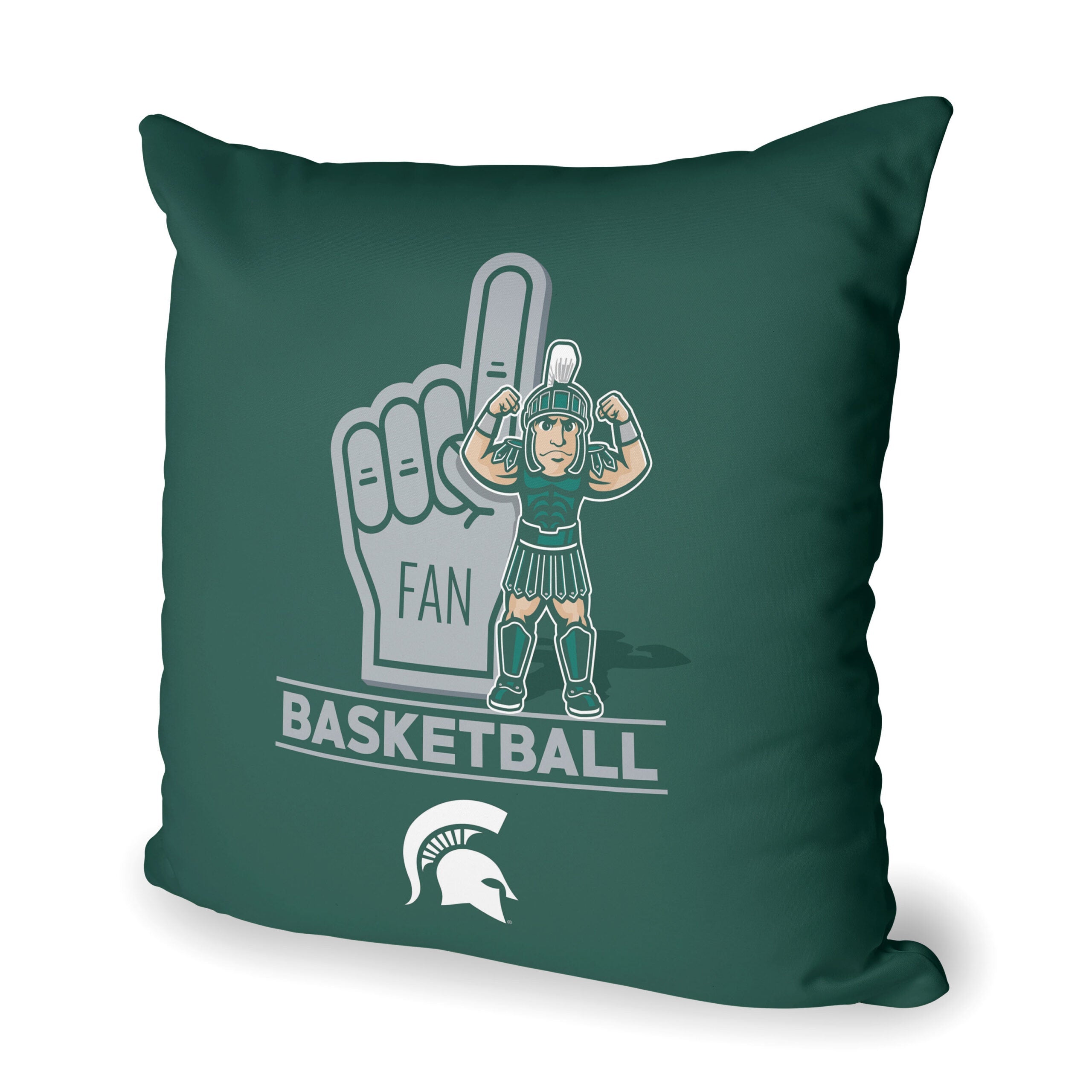 NCAA Michigan State Spartans Number 1 Fan Throw Pillow 18x18