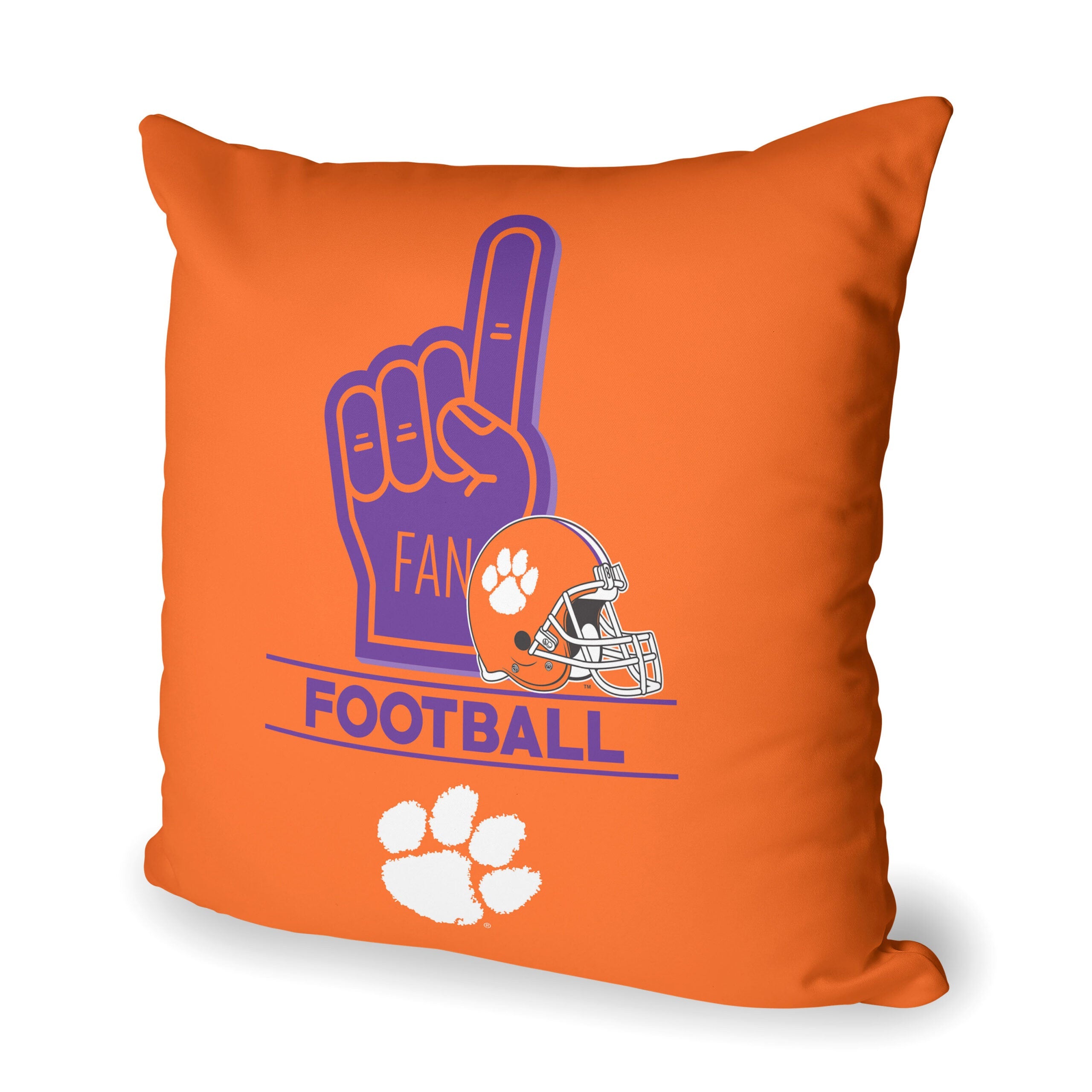 NCAA Clemson Tigers Number 1 Fan Throw Pillow 18x18