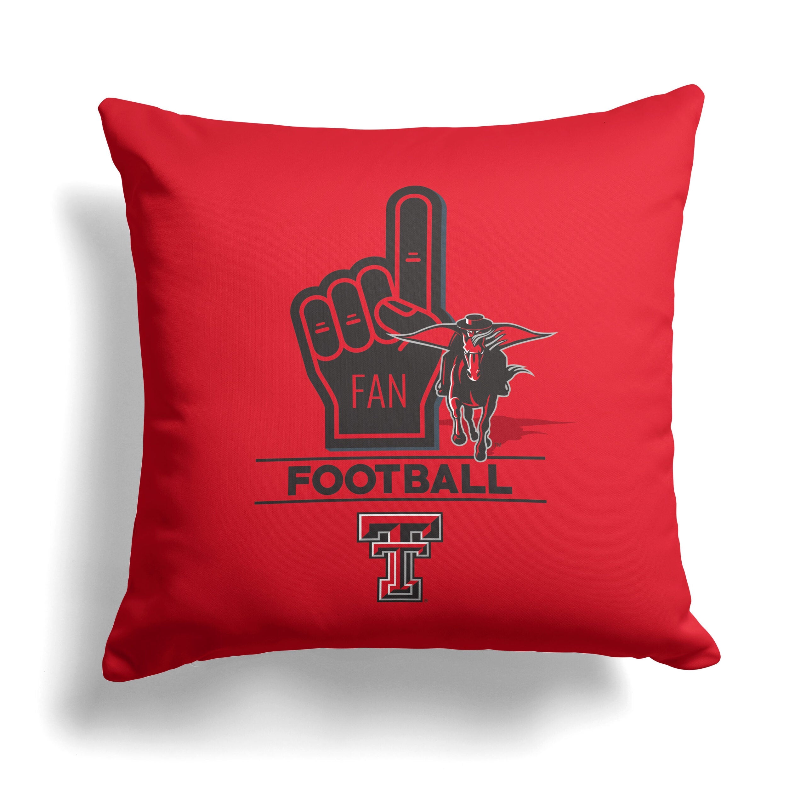 NCAA Texas Tech Red Raiders Number 1 Fan Throw Pillow 18x18