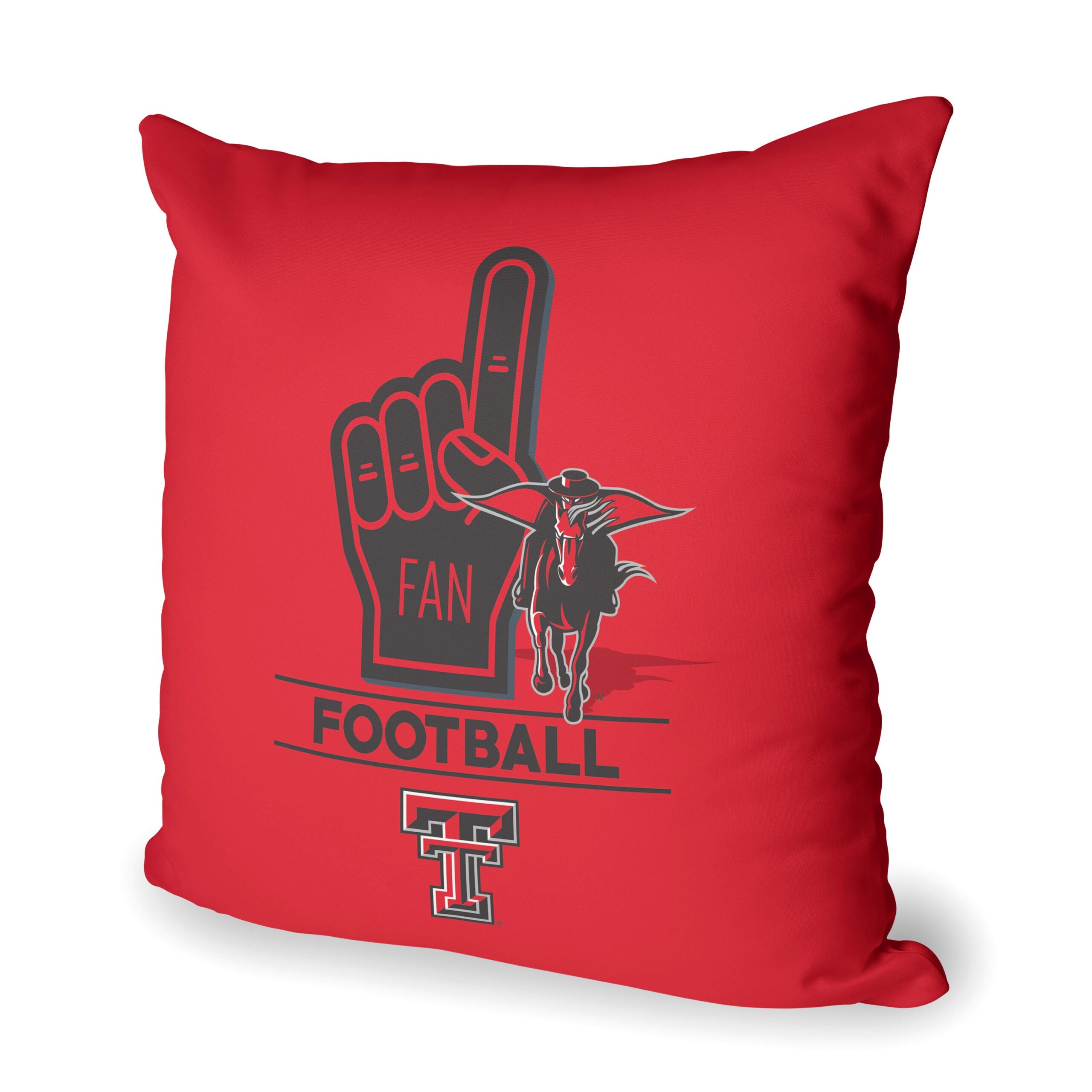 NCAA Texas Tech Red Raiders Number 1 Fan Throw Pillow 18x18