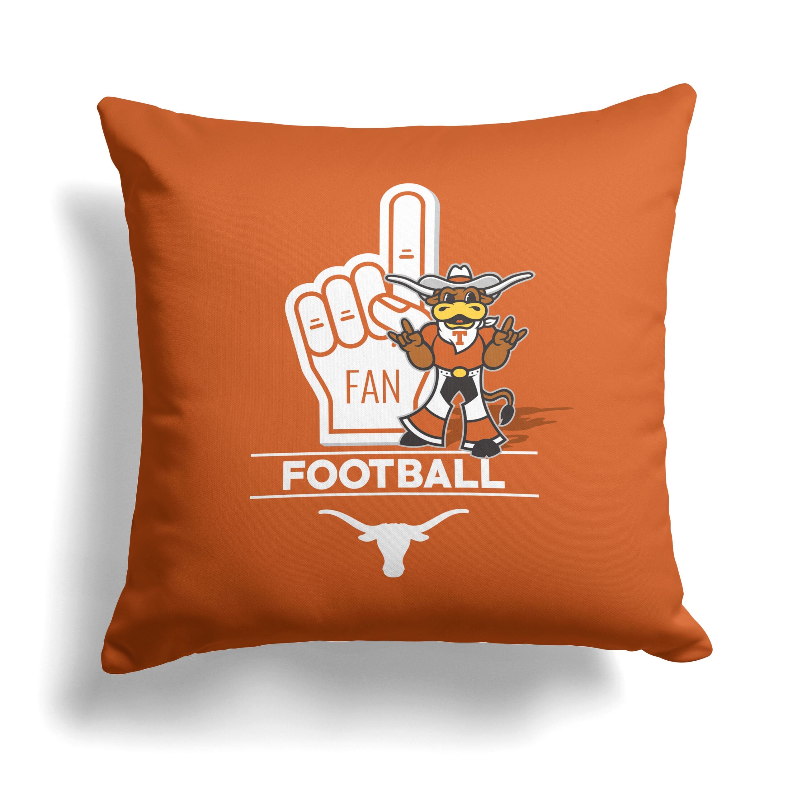 NCAA Texas Longhorns Number 1 Fan Throw Pillow 18x18