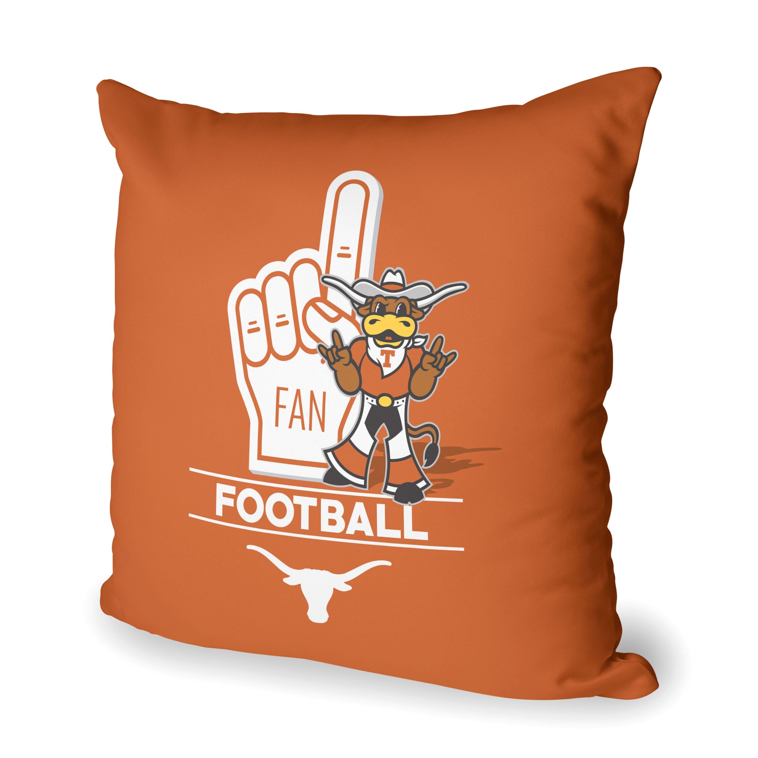 NCAA Texas Longhorns Number 1 Fan Throw Pillow 18x18
