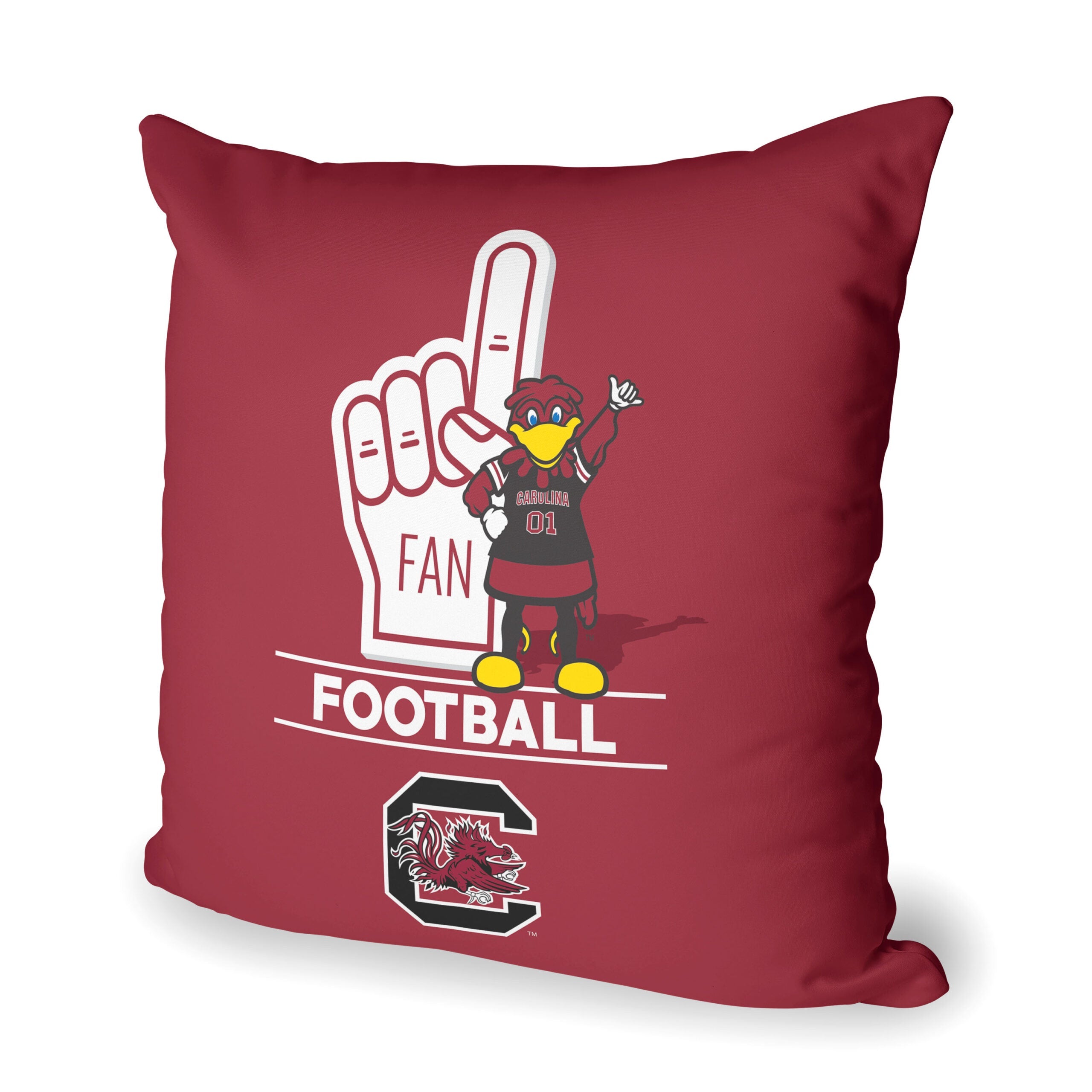 NCAA South Carolina Gamecocks Number 1 Fan Throw Pillow 18x18