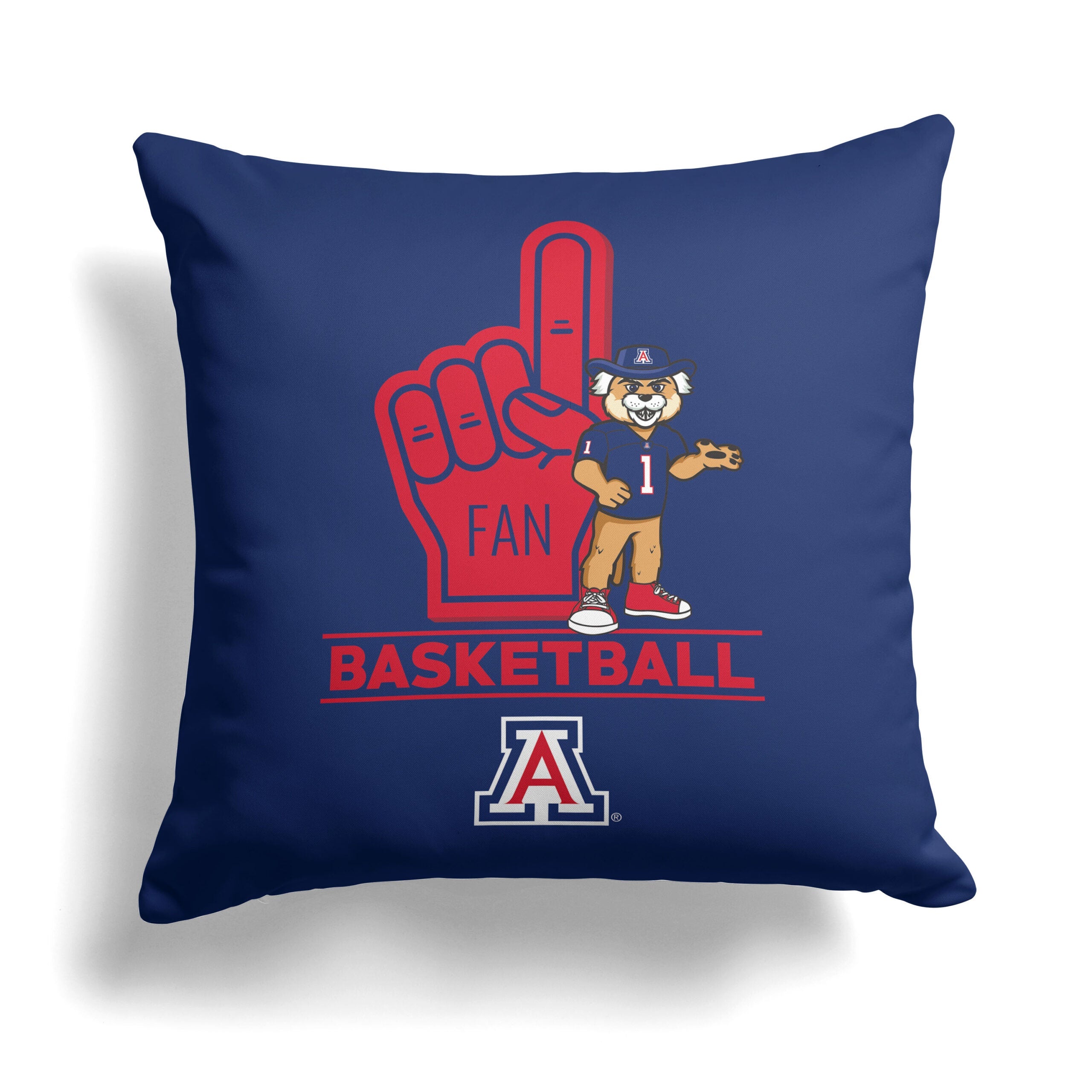 NCAA Arizona Wildcats Number 1 Fan Throw Pillow 18x18