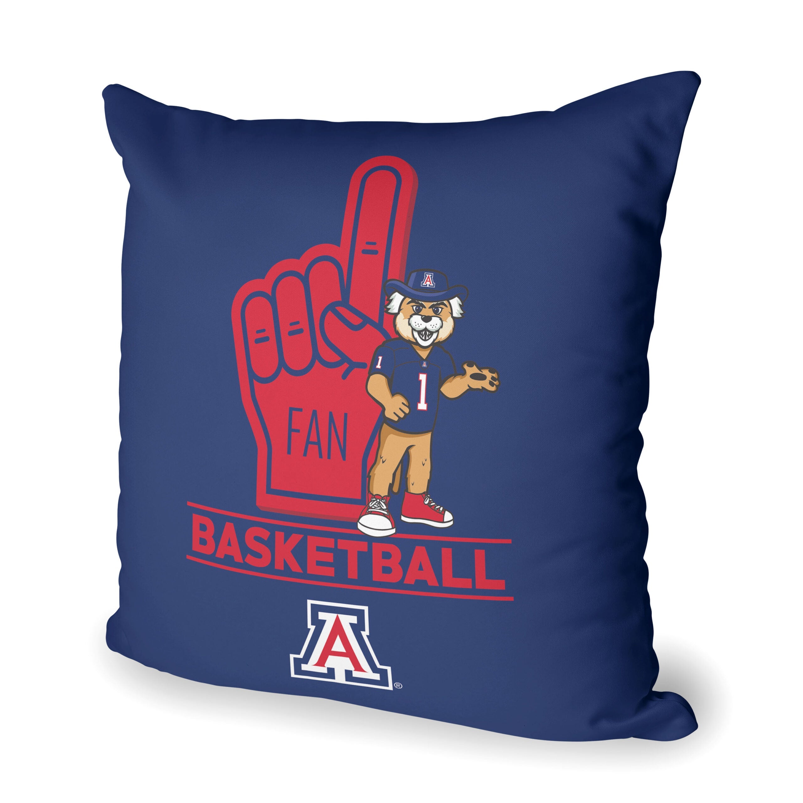 NCAA Arizona Wildcats Number 1 Fan Throw Pillow 18x18