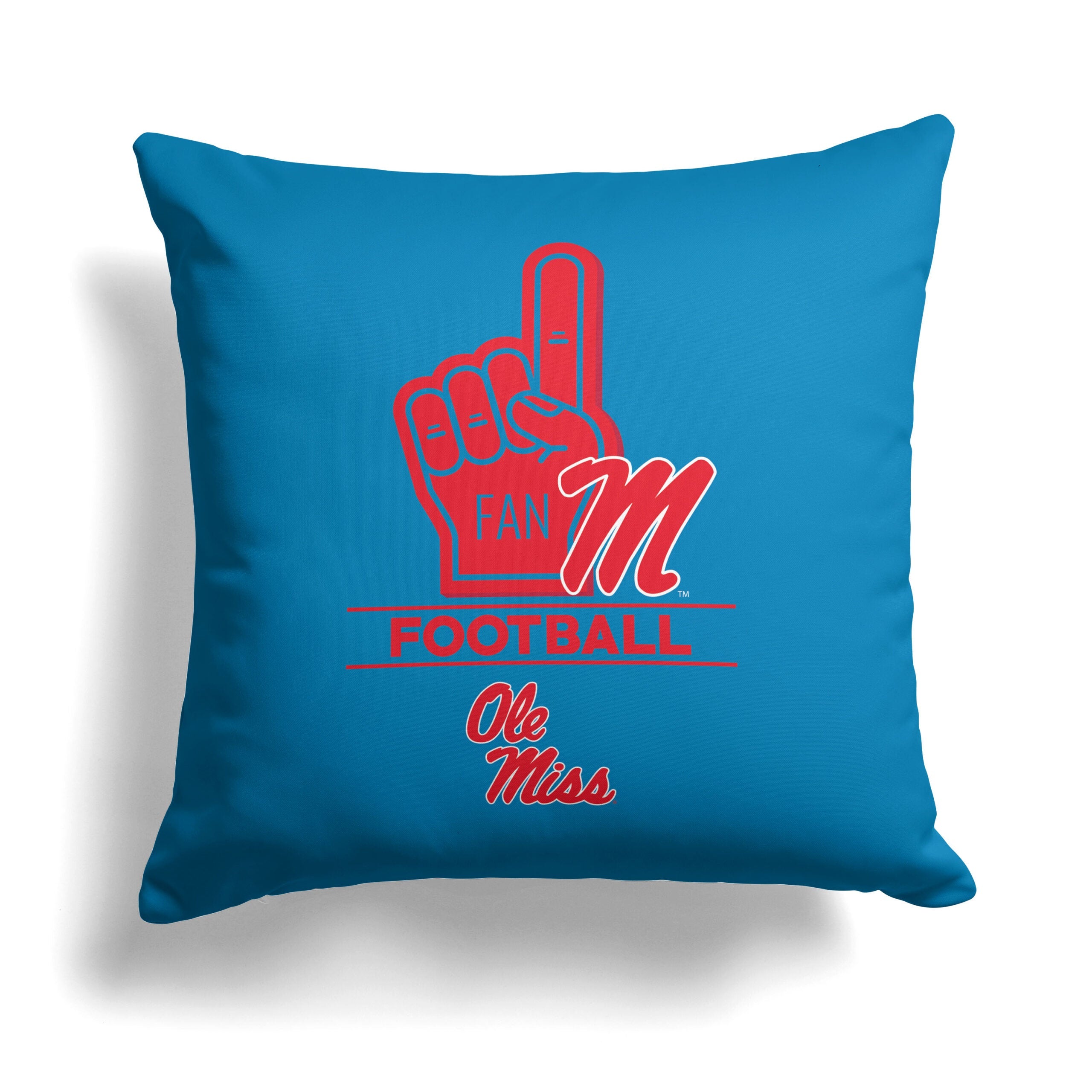 NCAA Mississippi Rebels Number 1 Fan Throw Pillow 18x18