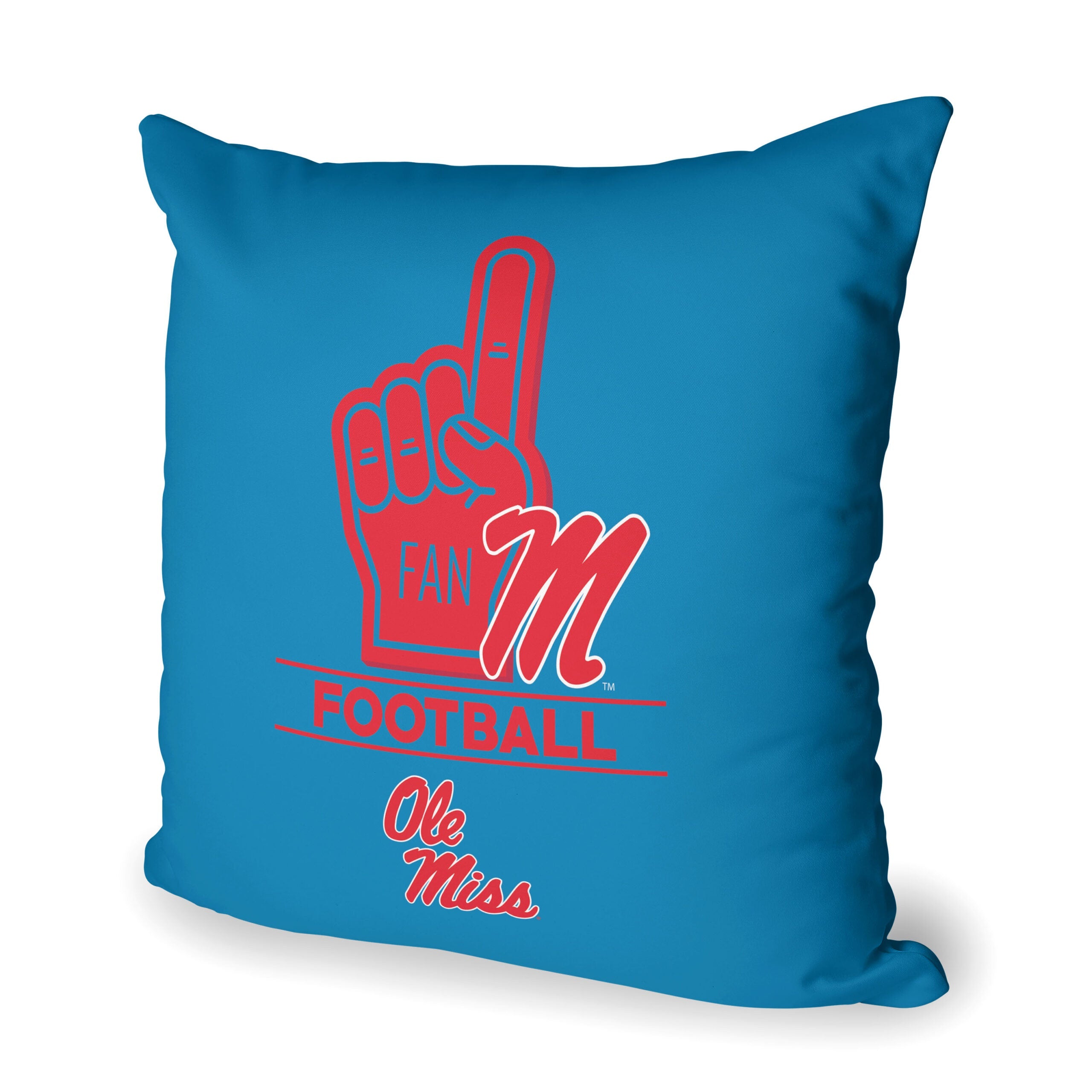 NCAA Mississippi Rebels Number 1 Fan Throw Pillow 18x18