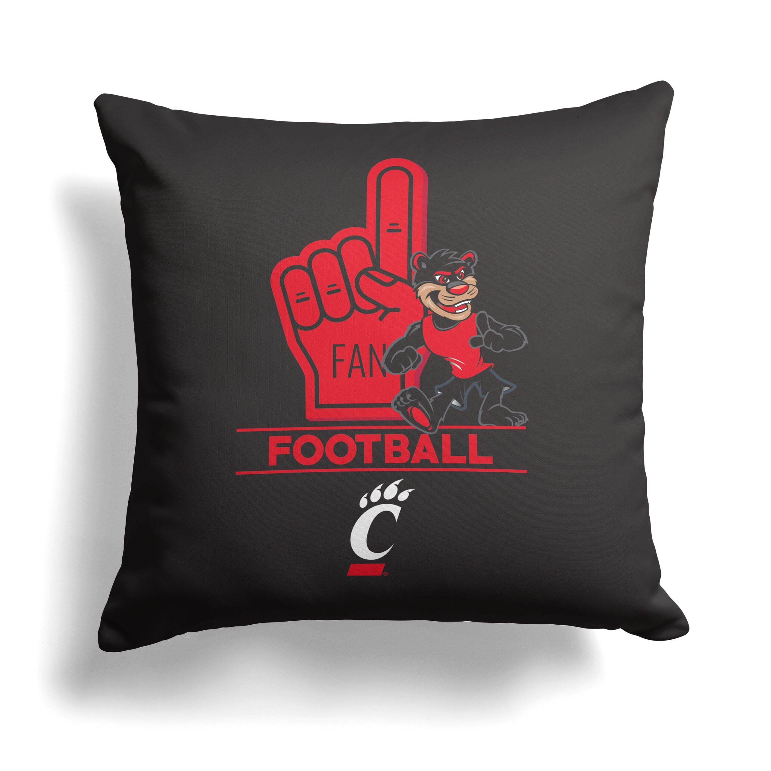 NCAA Cincinnati Bearcats Number 1 Fan Throw Pillow 18x18