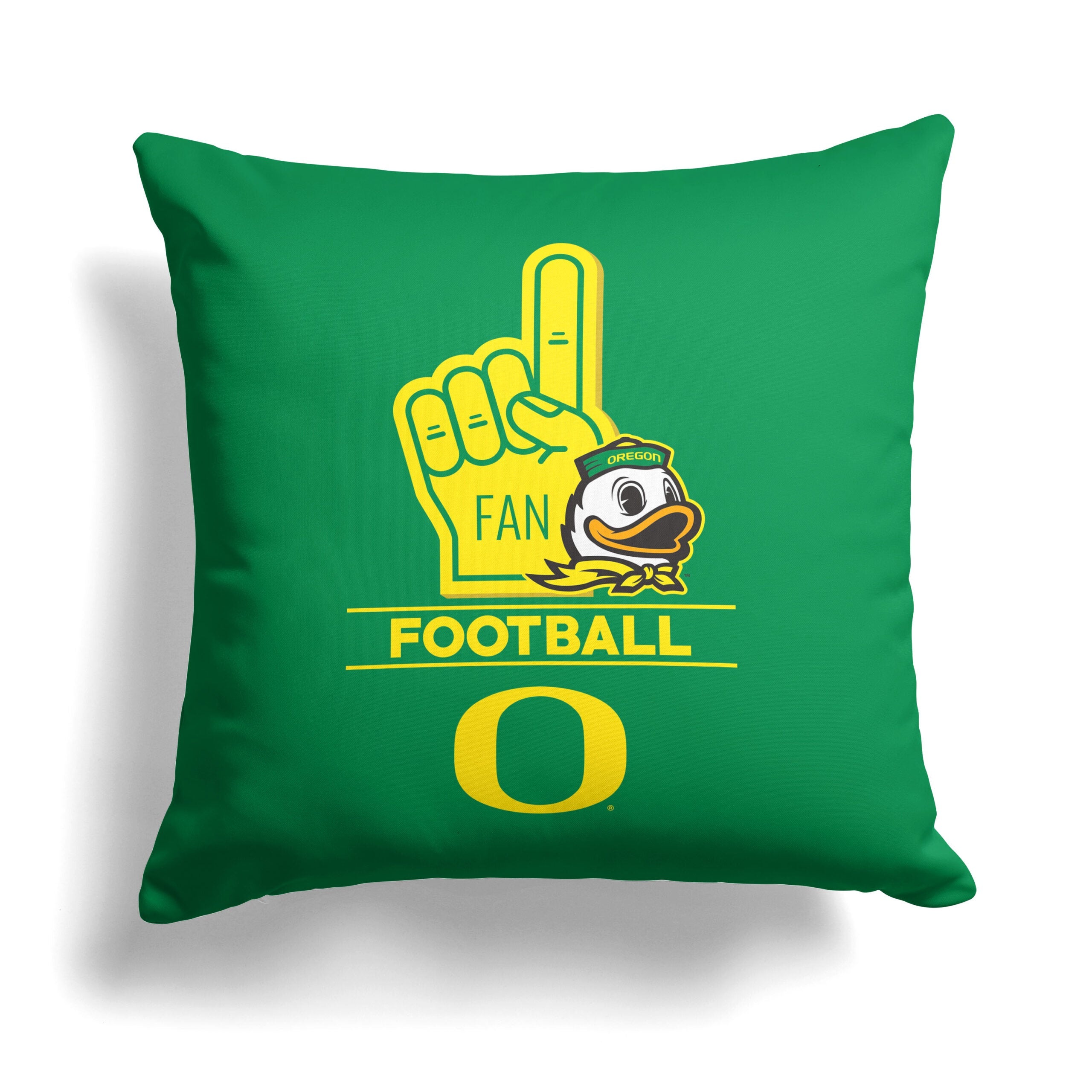 NCAA Oregon Ducks Number 1 Fan Throw Pillow 18x18
