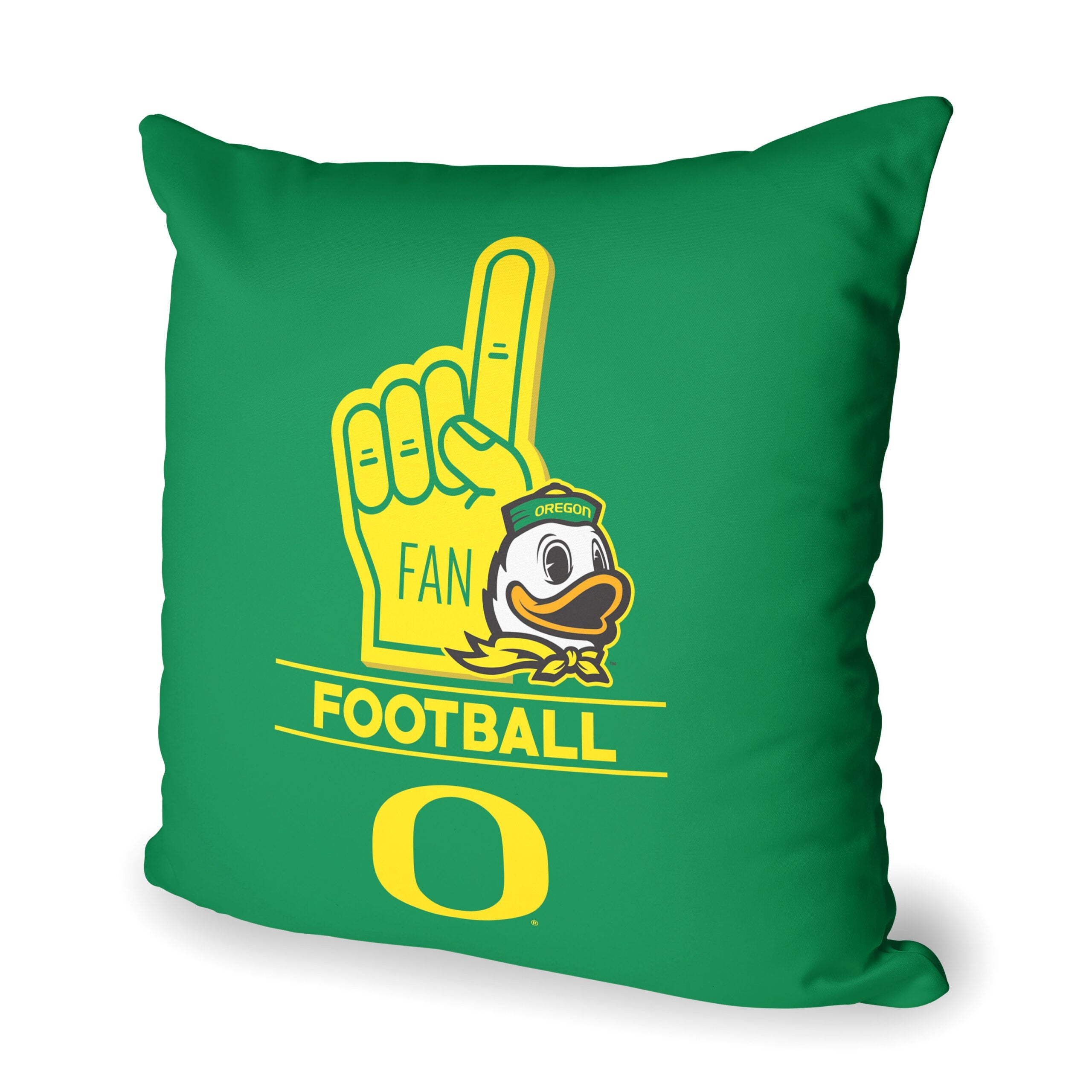 NCAA Oregon Ducks Number 1 Fan Throw Pillow 18x18