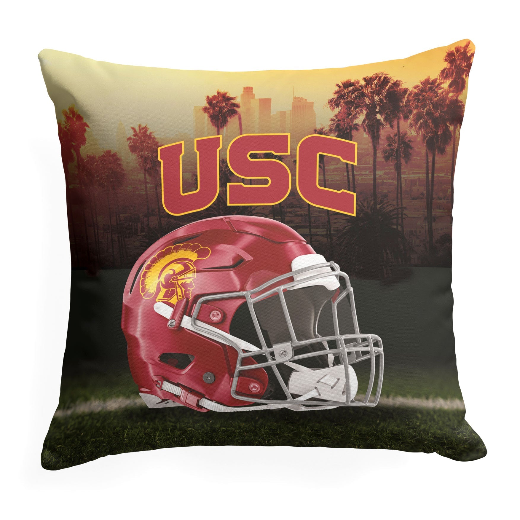 USC Trojans Trojan Love USC Throw Pillow 18x18 Inches