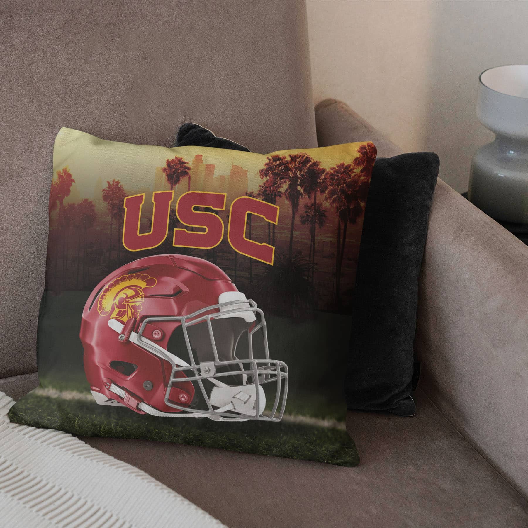 USC Trojans Trojan Love USC Throw Pillow 18x18 Inches