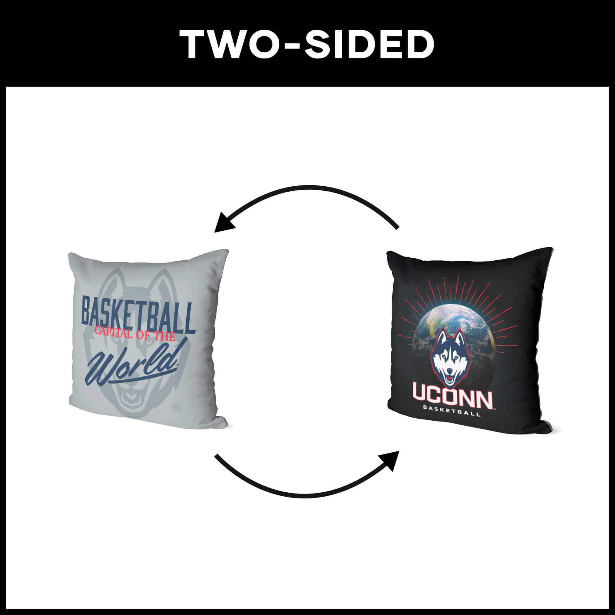 NCAA Uconn Huskies Worlds Best Throw Pillow 18x18 Inches