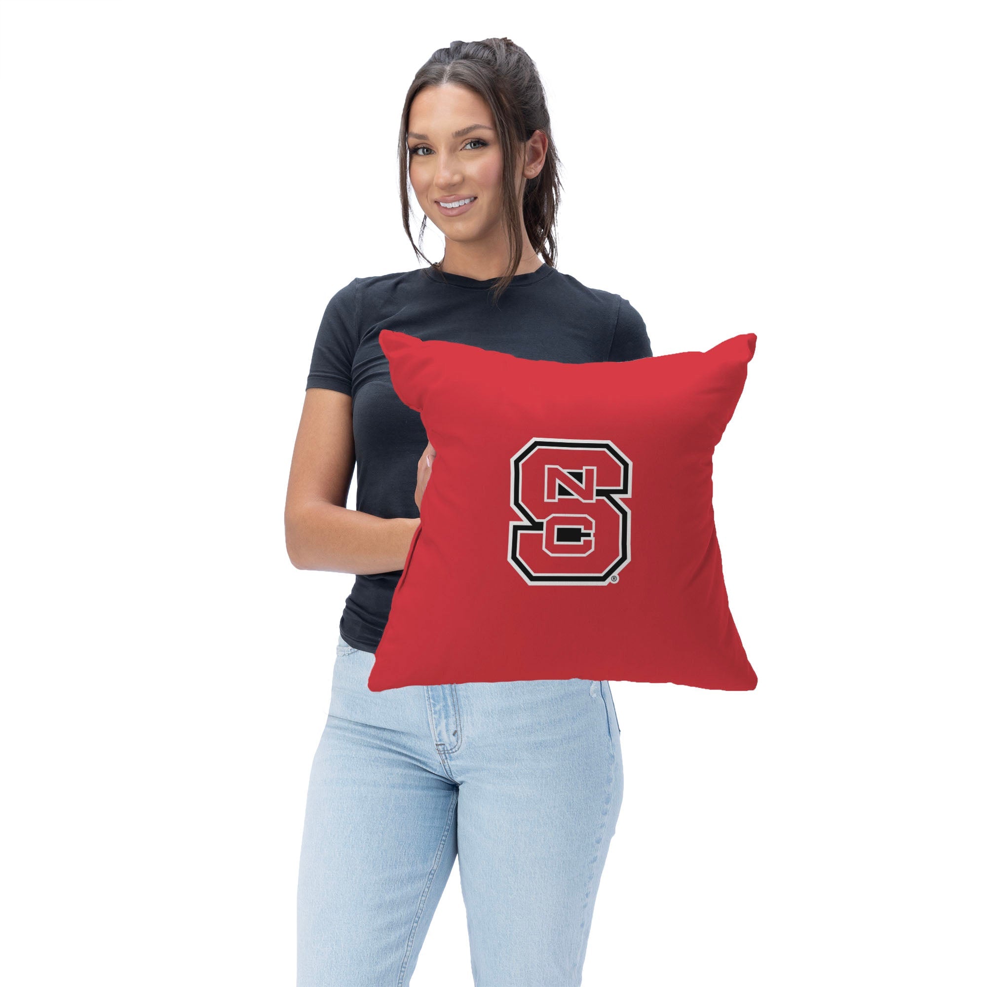 NC State Wolfpack Throw Pillow 18x18 Inches