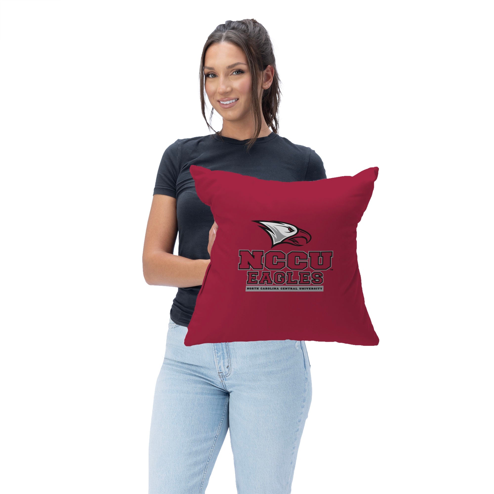 North Carolina Central Eagles Throw Pillow 18x18 Inches