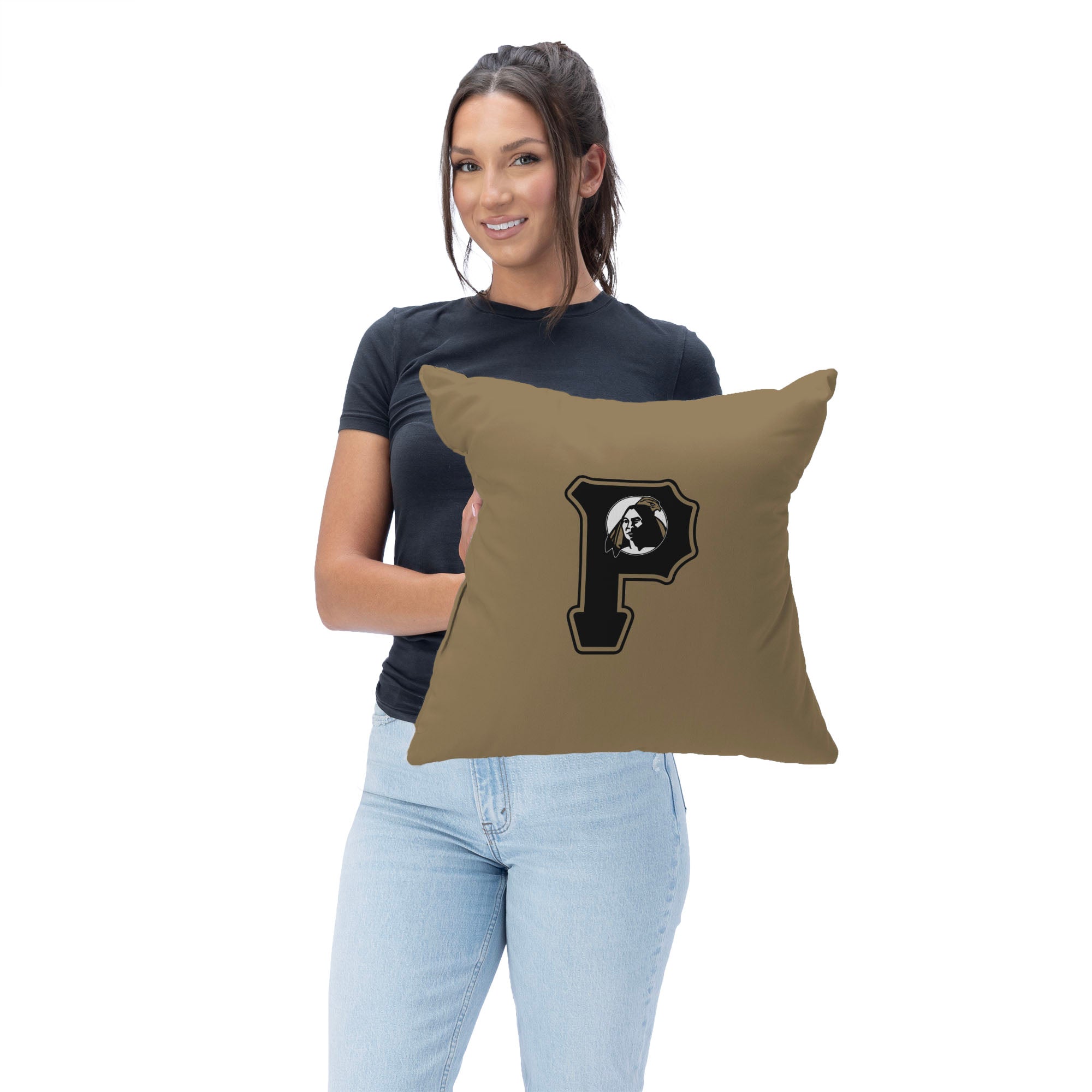 UNC Pembroke Braves Throw Pillow 18x18 Inches